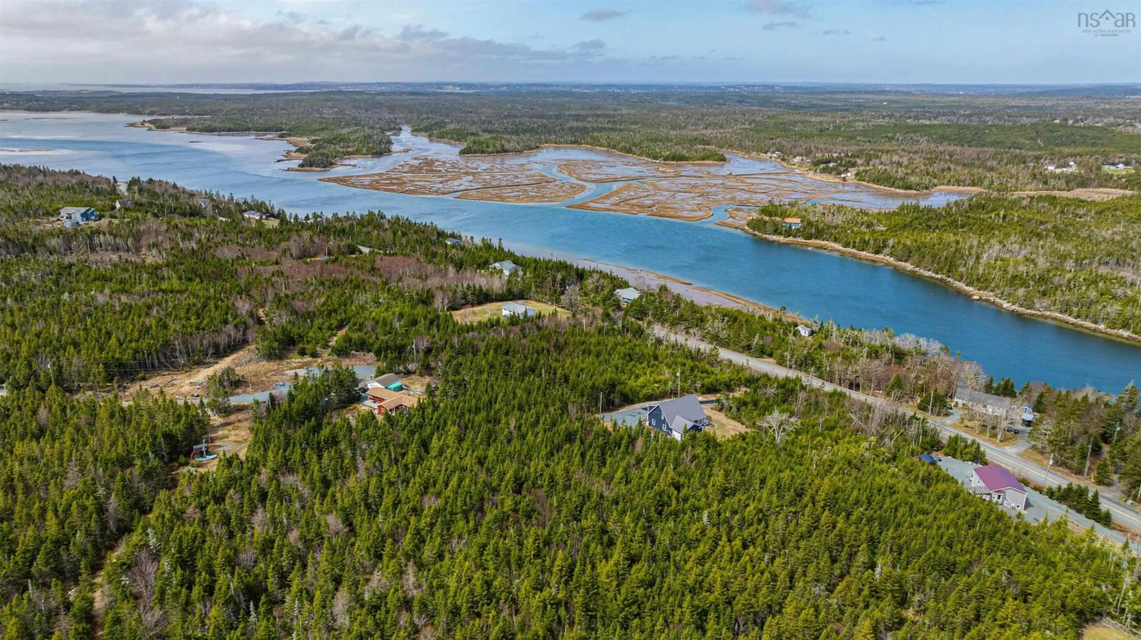 A pic from outside/outdoor area/front of a property/back of a property/a pic from drone, water/lake/river/ocean view for 1399 East Petpeswick Rd, East Petpeswick Nova Scotia B0J 2L0
