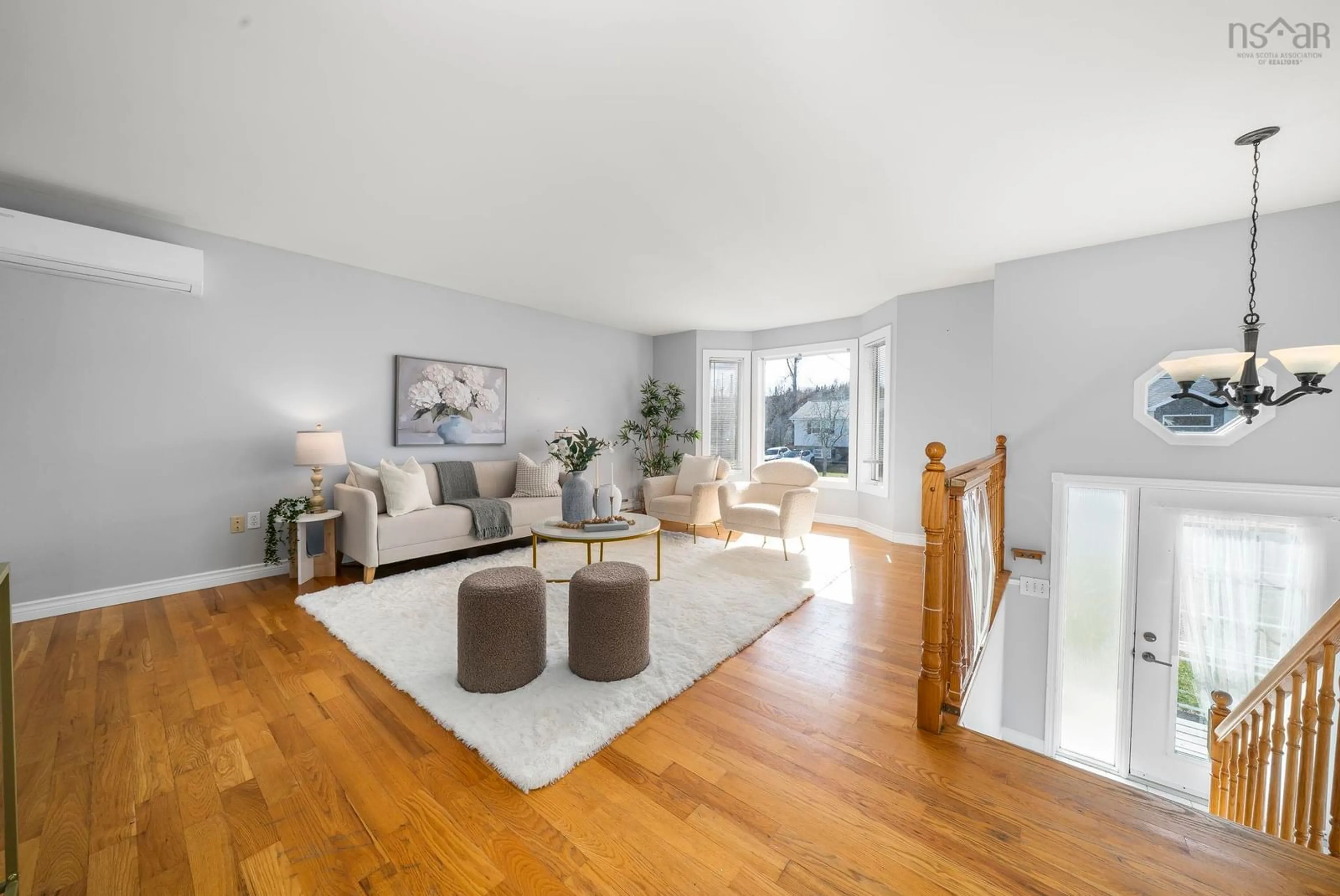 Living room with furniture, wood/laminate floor for 36 Headings Crt, Middle Sackville Nova Scotia B4E 3E1
