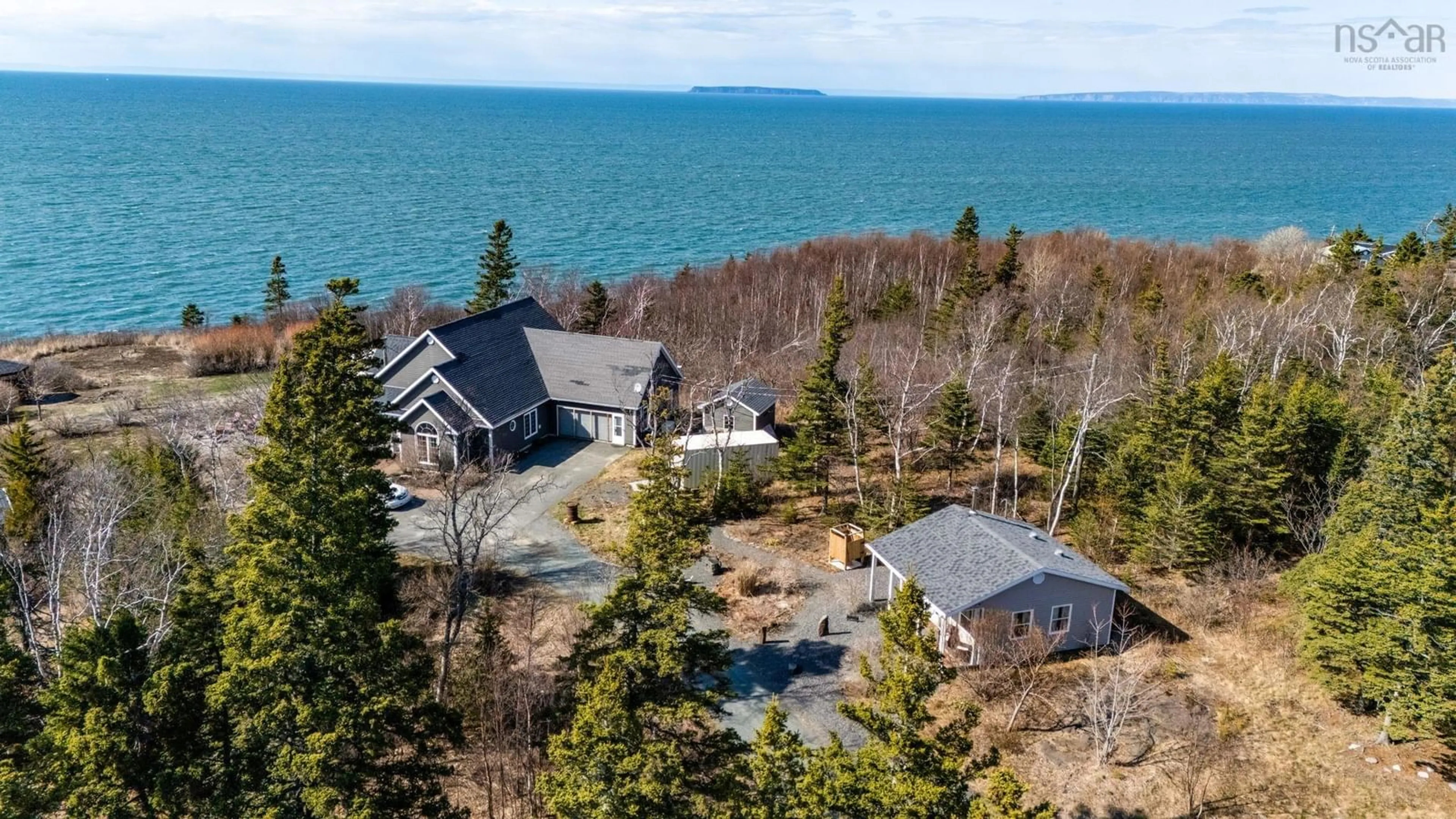 A pic from outside/outdoor area/front of a property/back of a property/a pic from drone, water/lake/river/ocean view for 341 French Cross Rd, Morden Nova Scotia B0P 1C0