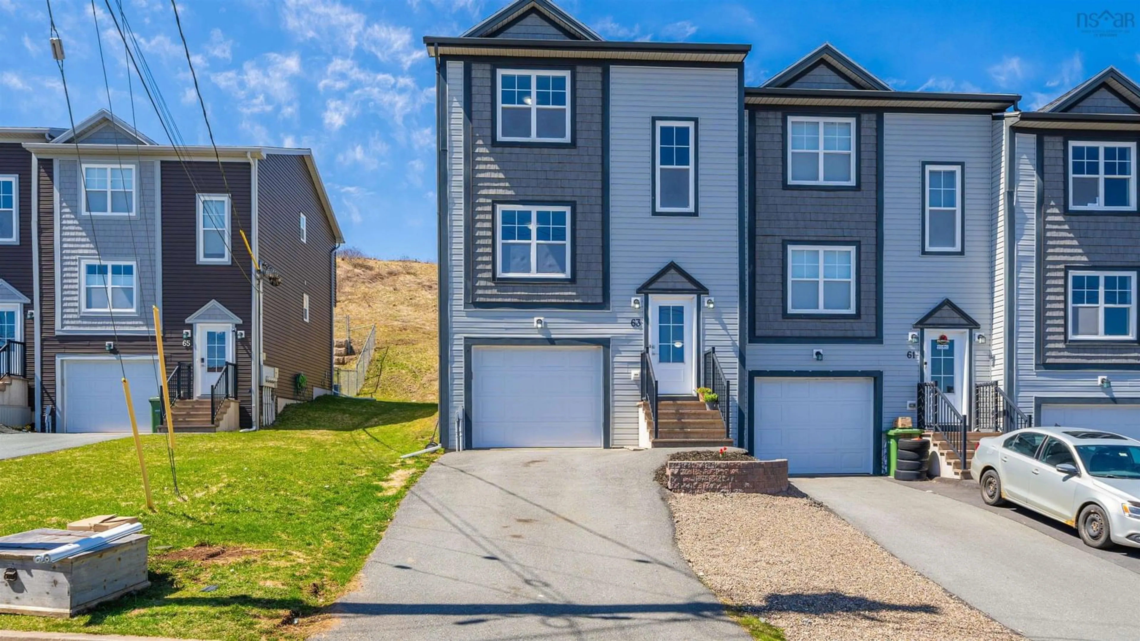 Home with vinyl exterior material, street for 63 Fescue Crt, Middle Sackville Nova Scotia B4E 0L7