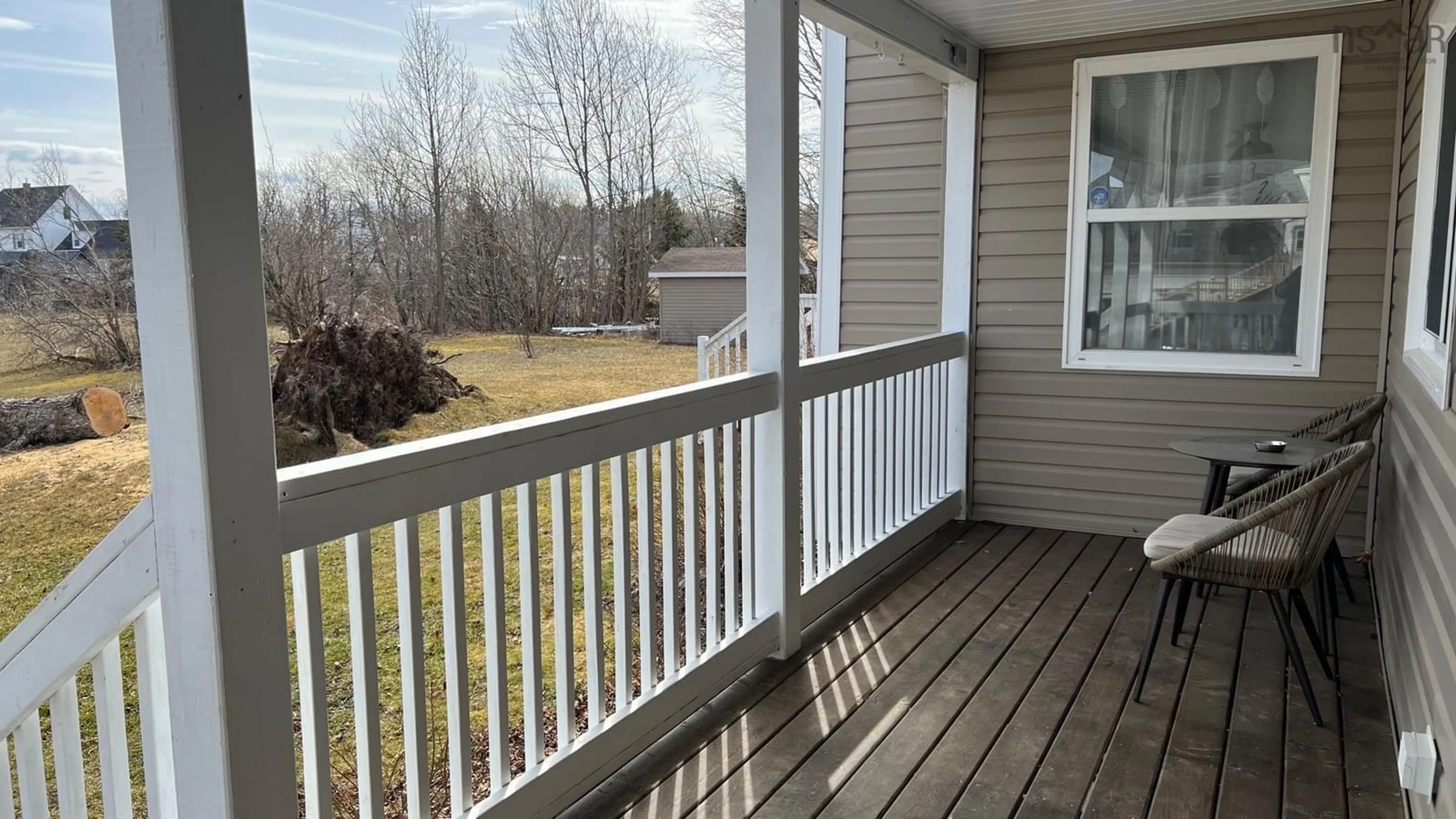 Balcony in the apartment, water/lake/river/ocean view for 13 Lornevale Rd, Great Village Nova Scotia B0M 1L0
