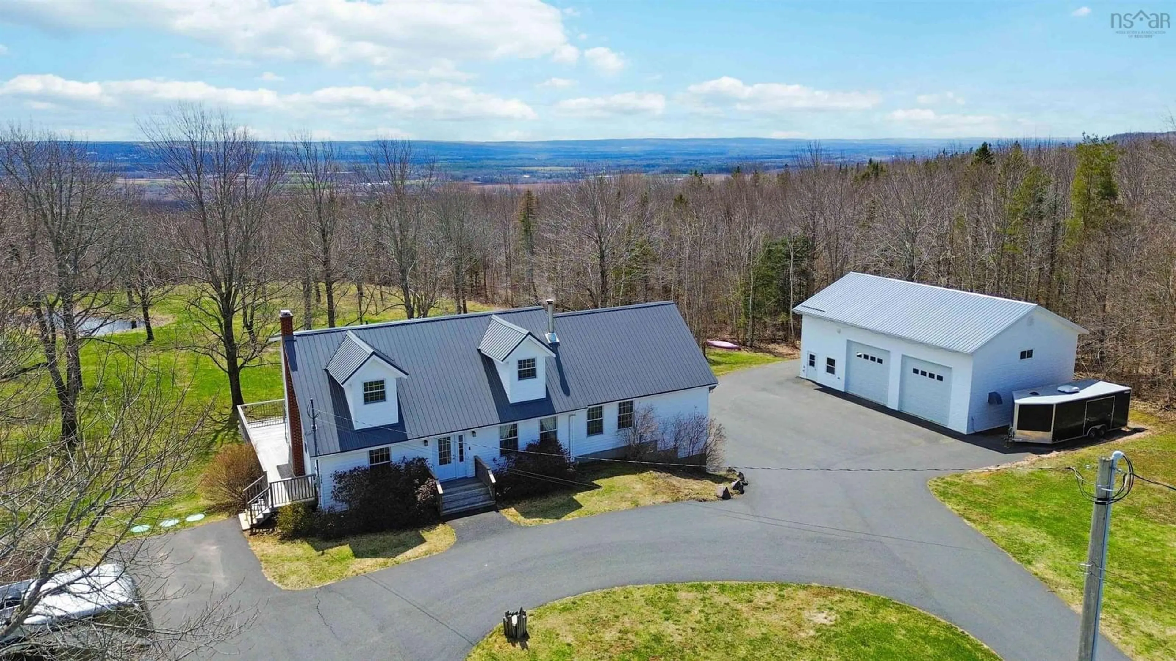 A pic from outside/outdoor area/front of a property/back of a property/a pic from drone, mountain view for 2749 Highway 359, Centreville Nova Scotia B0P 1J0