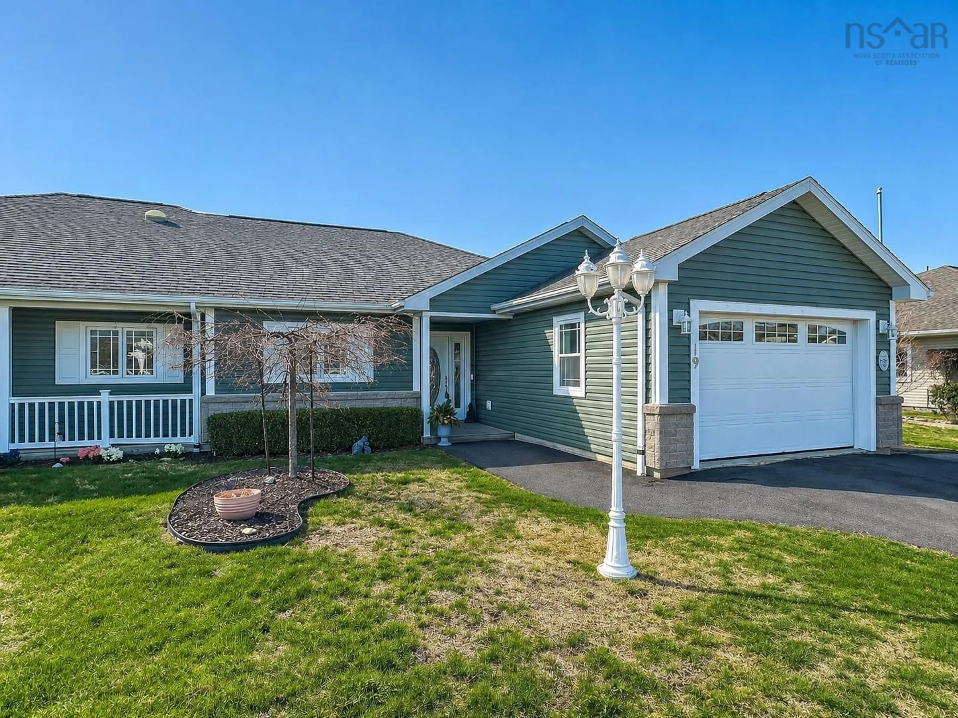 Home with vinyl exterior material, street for 19 Beckwith Dr, Berwick Nova Scotia B0P 1E0