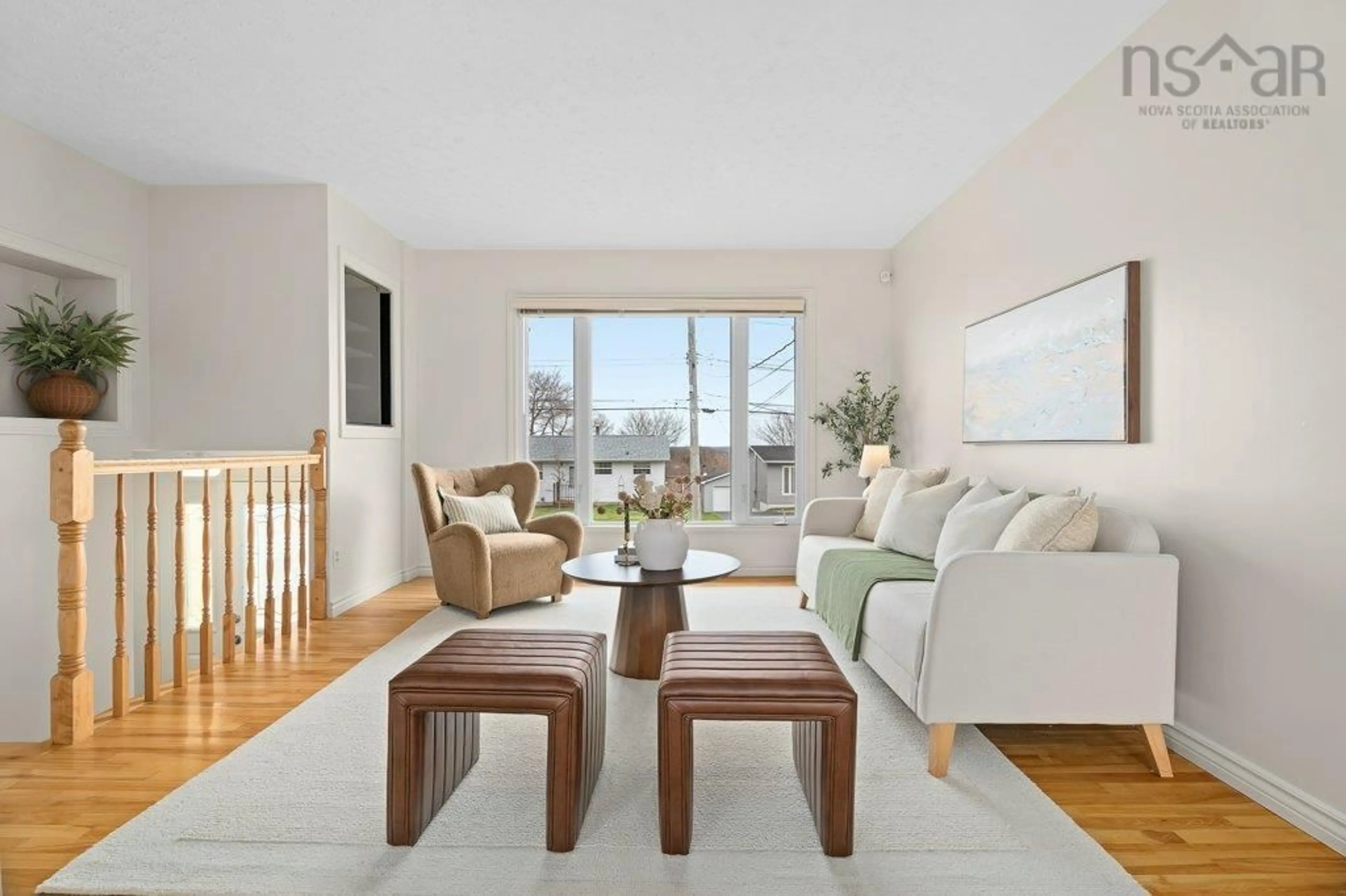 Living room with furniture, wood/laminate floor for 120 Flying Cloud Dr, Dartmouth Nova Scotia B2W 4T3