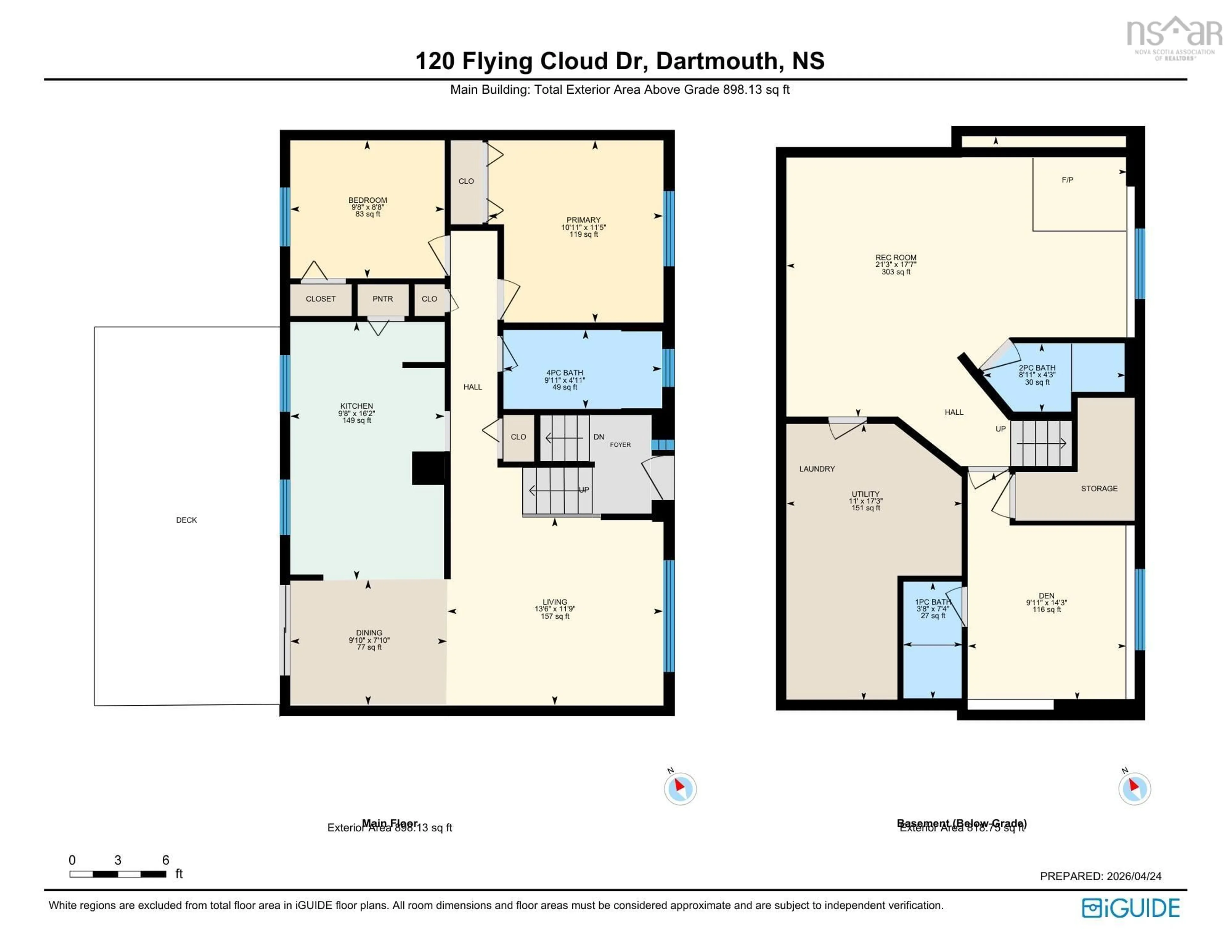Floor plan for 120 Flying Cloud Dr, Dartmouth Nova Scotia B2W 4T3