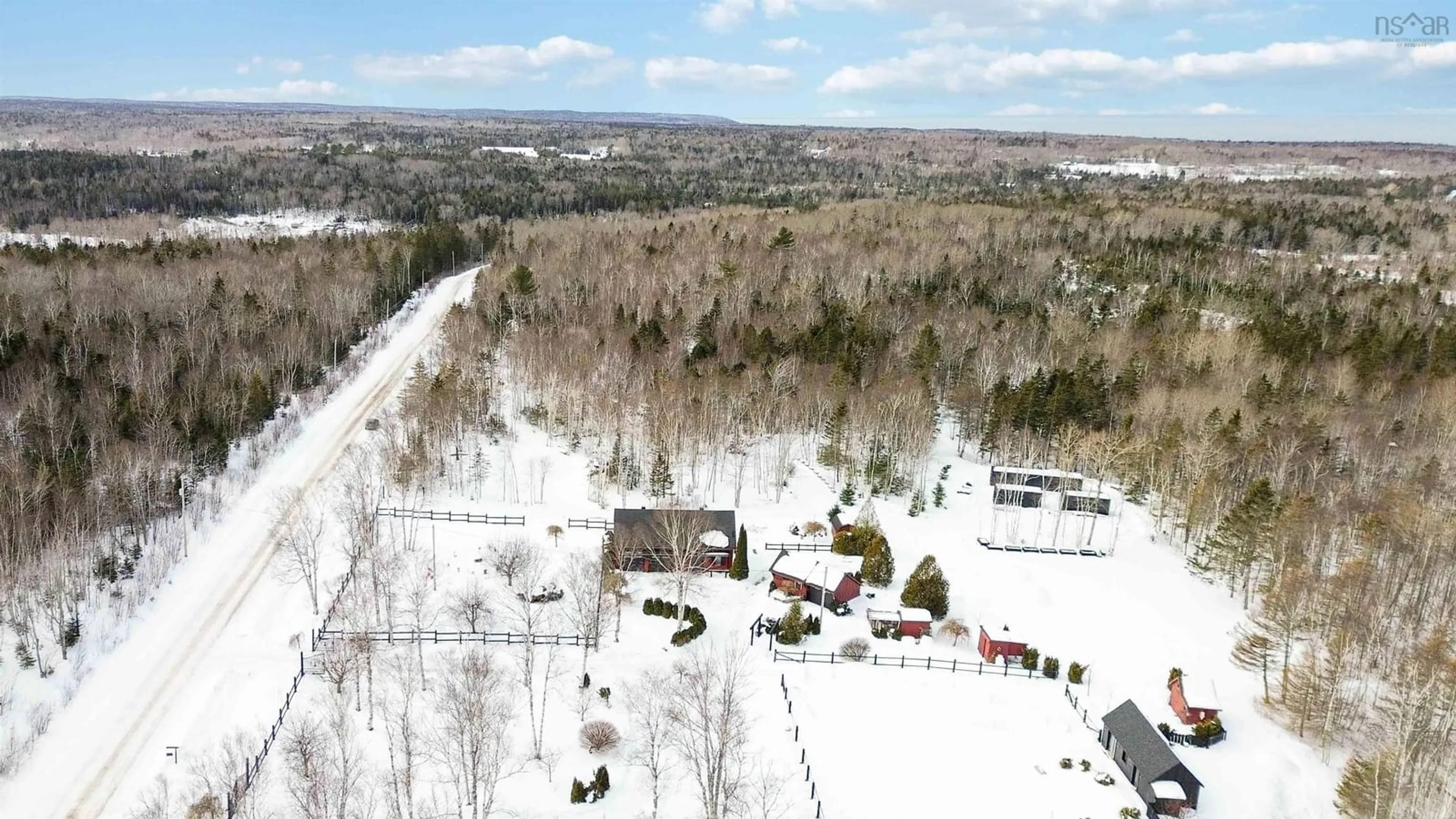 A pic from outside/outdoor area/front of a property/back of a property/a pic from drone, mountain view for 95 Forest Glade Rd, Forest Glade Nova Scotia B0P 1R0