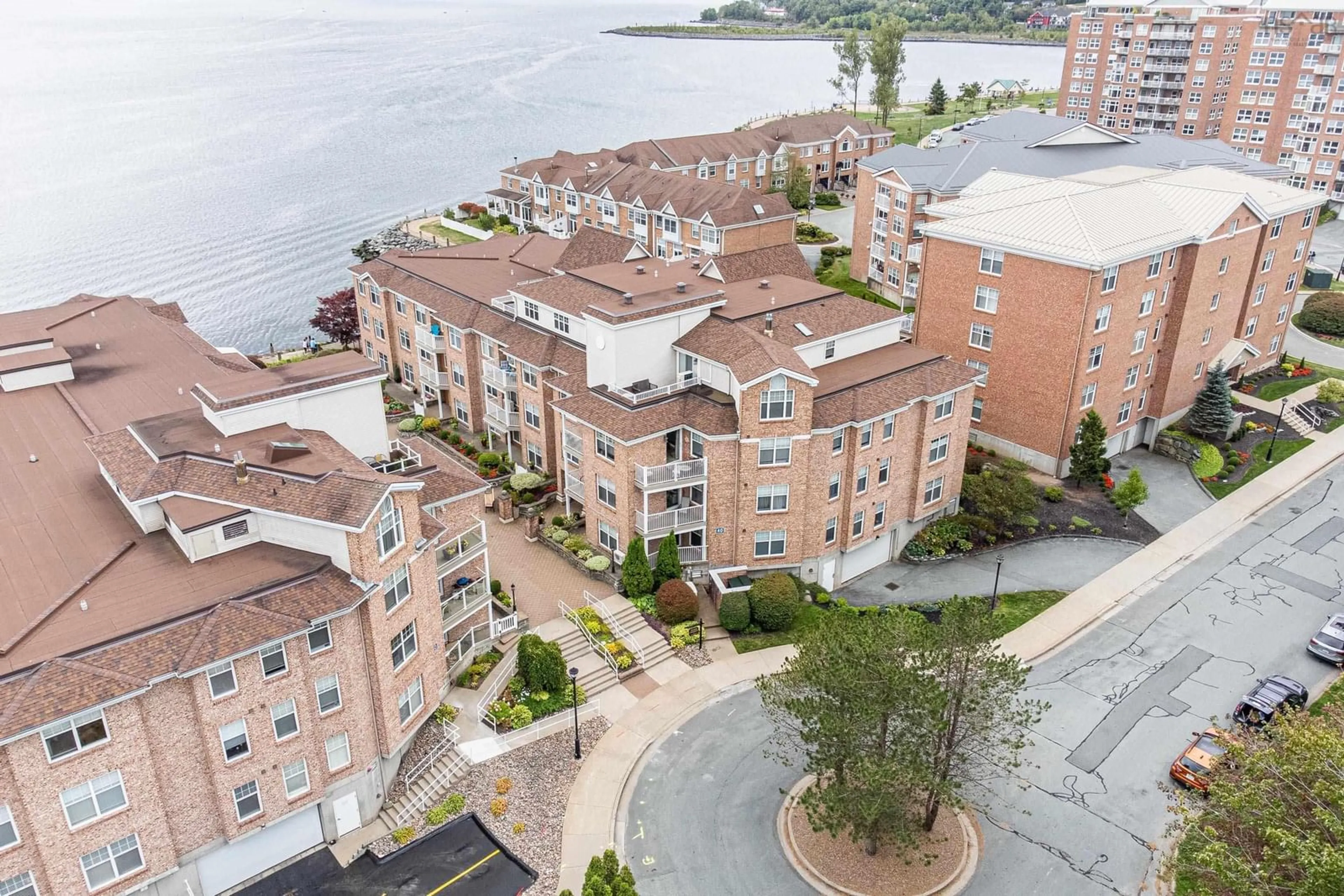 A pic from outside/outdoor area/front of a property/back of a property/a pic from drone, water/lake/river/ocean view for 40 Waterfront Dr #304, Bedford Nova Scotia B4A 4J1