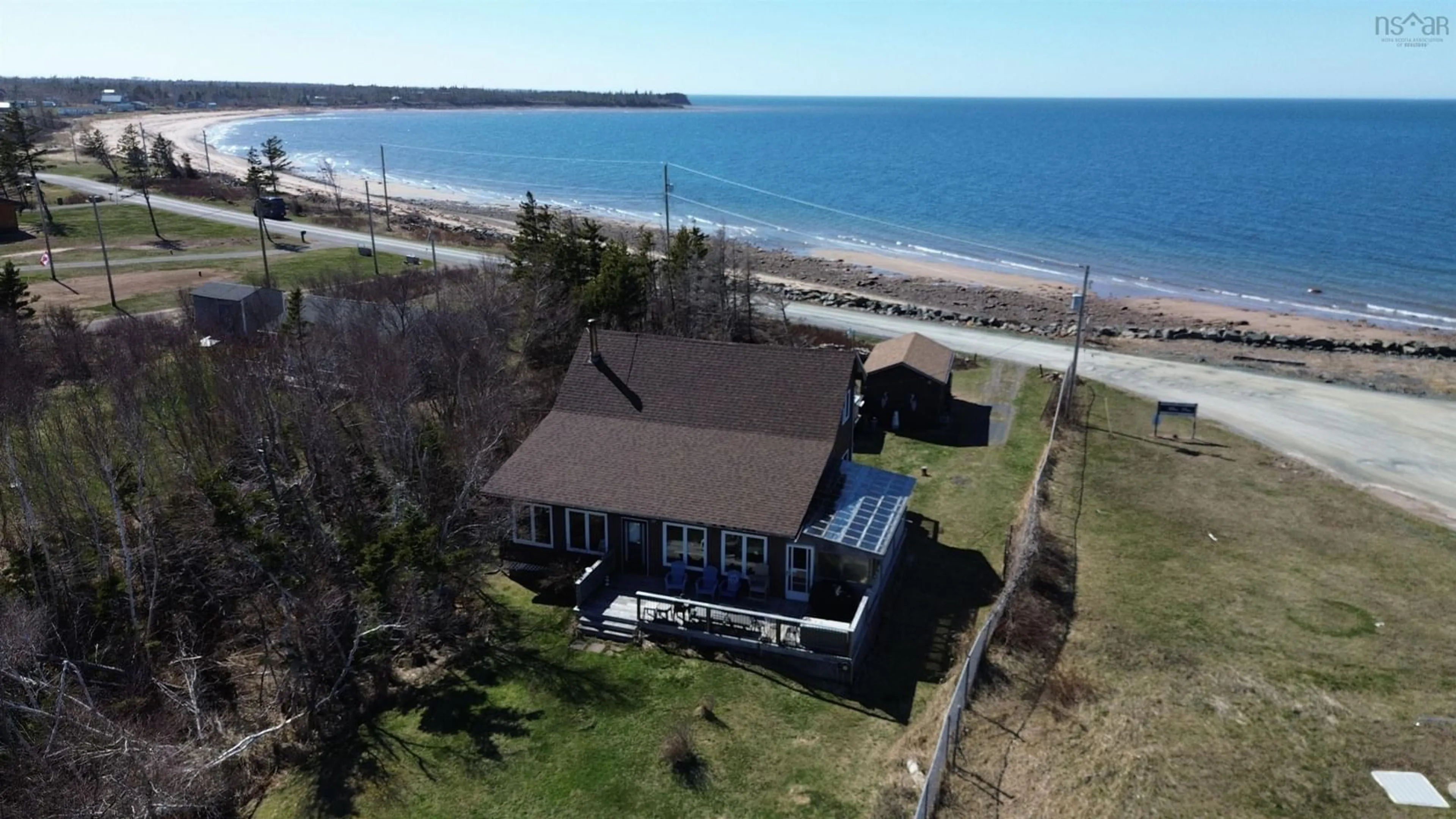 A pic from outside/outdoor area/front of a property/back of a property/a pic from drone, water/lake/river/ocean view for 1836 Caribou Island Rd, Caribou Island Nova Scotia B0K 1H0