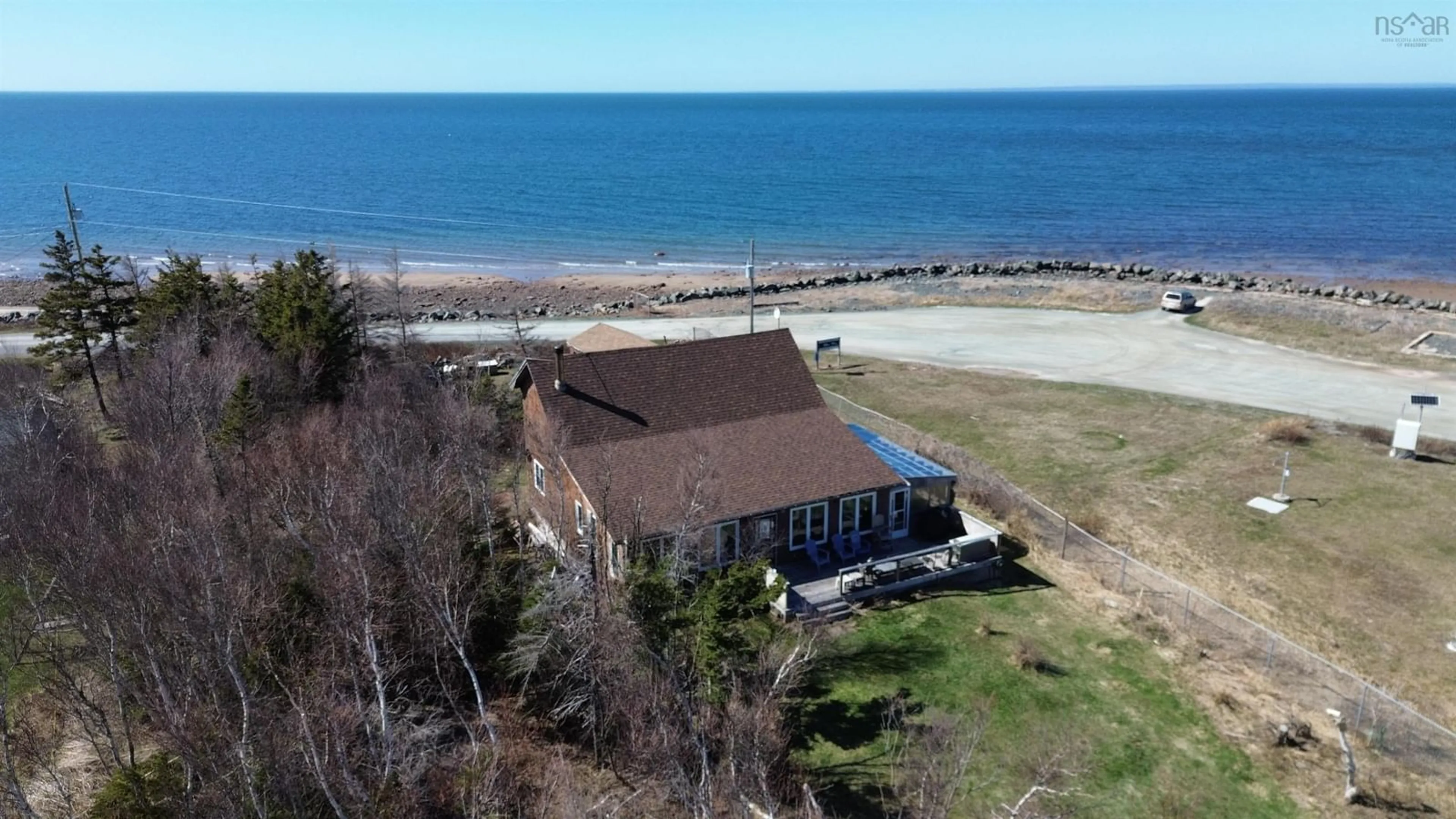 A pic from outside/outdoor area/front of a property/back of a property/a pic from drone, water/lake/river/ocean view for 1836 Caribou Island Rd, Caribou Island Nova Scotia B0K 1H0