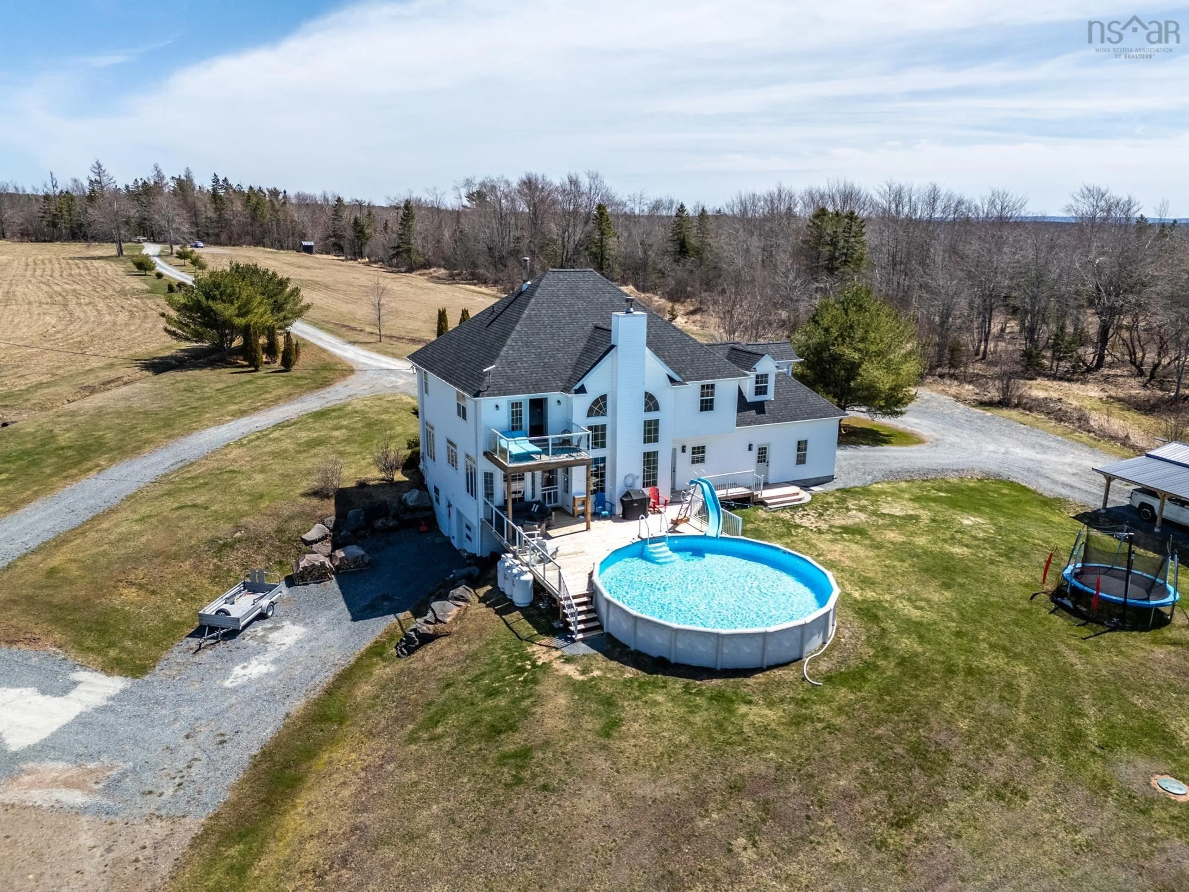 A pic from outside/outdoor area/front of a property/back of a property/a pic from drone, water/lake/river/ocean view for 1877 Riverside Rd, Riverside Nova Scotia B0N 2J0