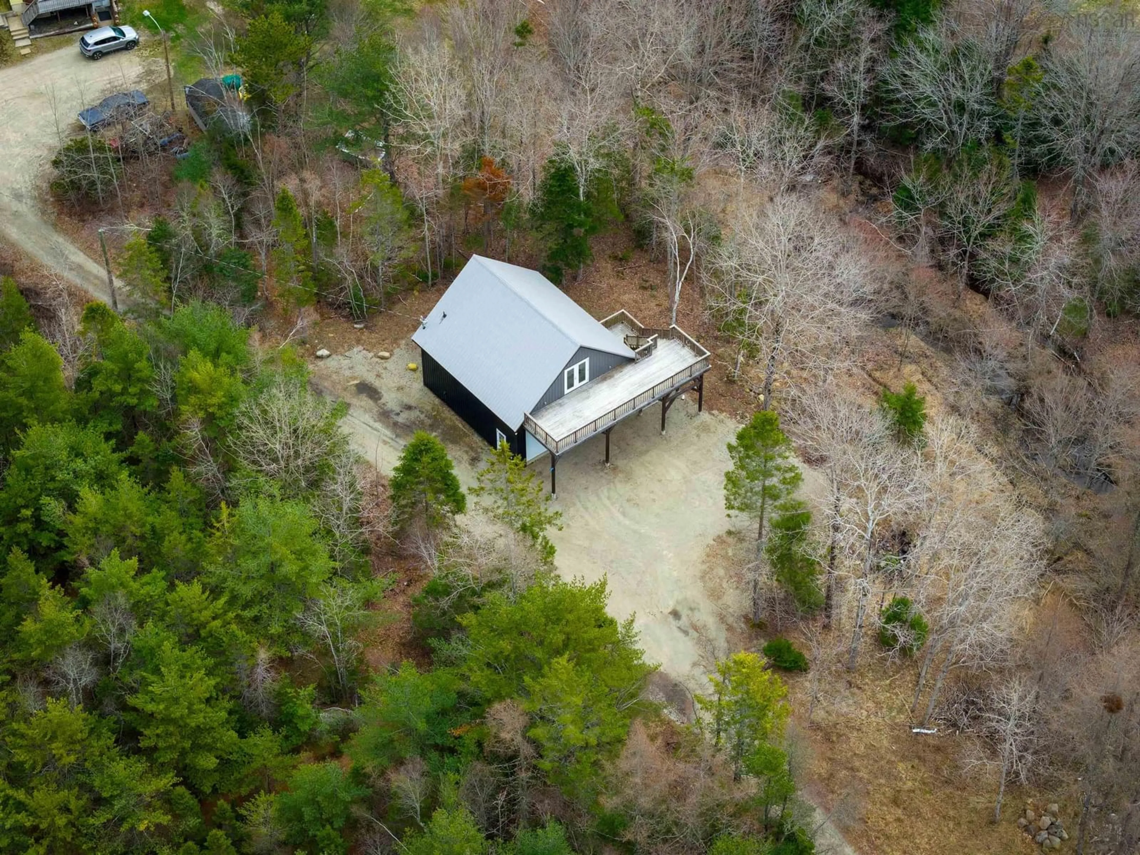 A pic from outside/outdoor area/front of a property/back of a property/a pic from drone, unknown for 27 Pig Loop Rd, Chester Nova Scotia B0J 1J0