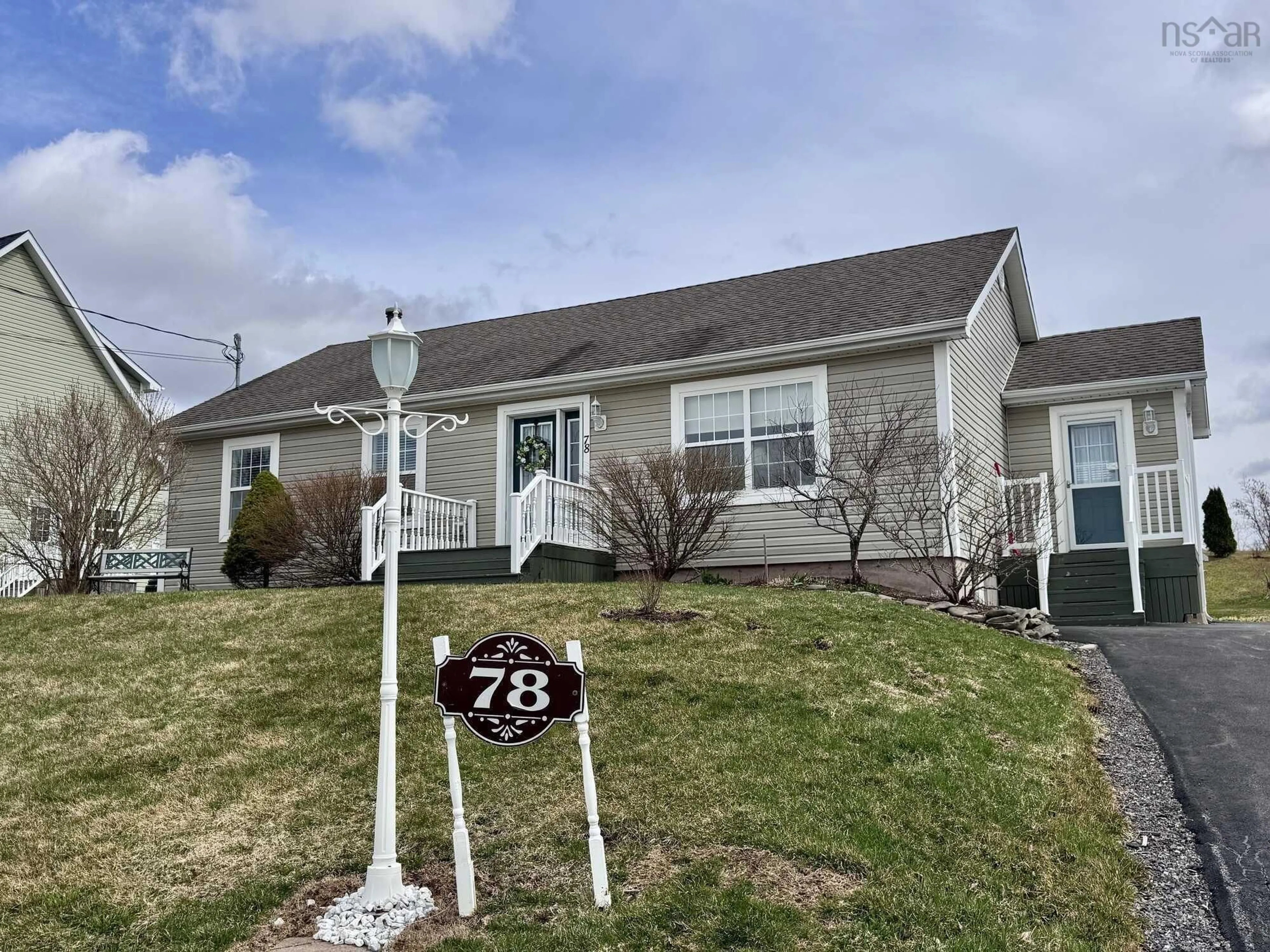 Home with vinyl exterior material, street for 78 Celtic Dr, St. Andrews Channel Nova Scotia B0H 1X0