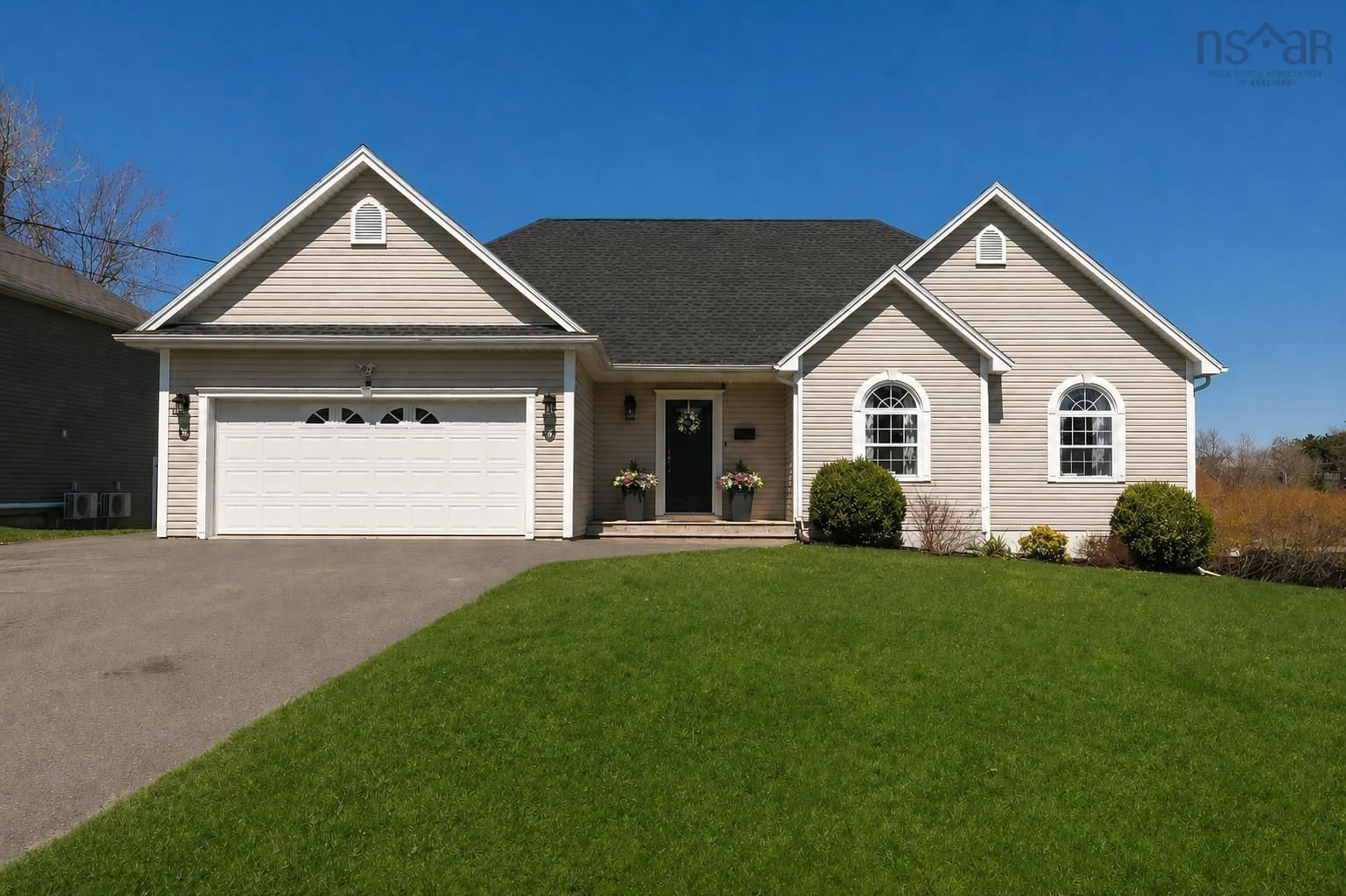 Home with vinyl exterior material, street for 47 Halewood Dr, Falmouth Nova Scotia B0P 1P0