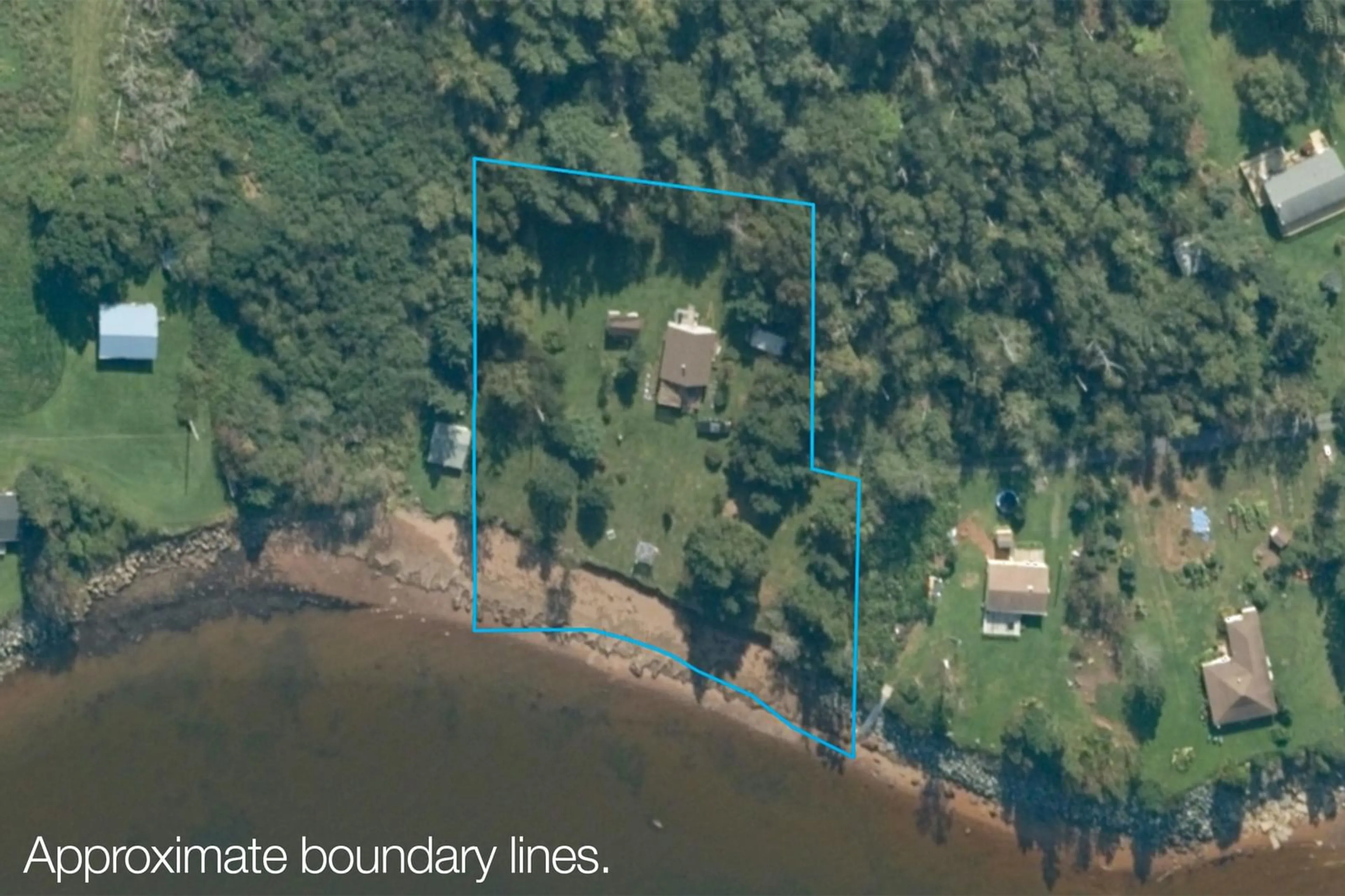 A pic from outside/outdoor area/front of a property/back of a property/a pic from drone, water/lake/river/ocean view for 134 Tidnish Cove Lane, Tidnish Cross Roads Nova Scotia B4H 3X9