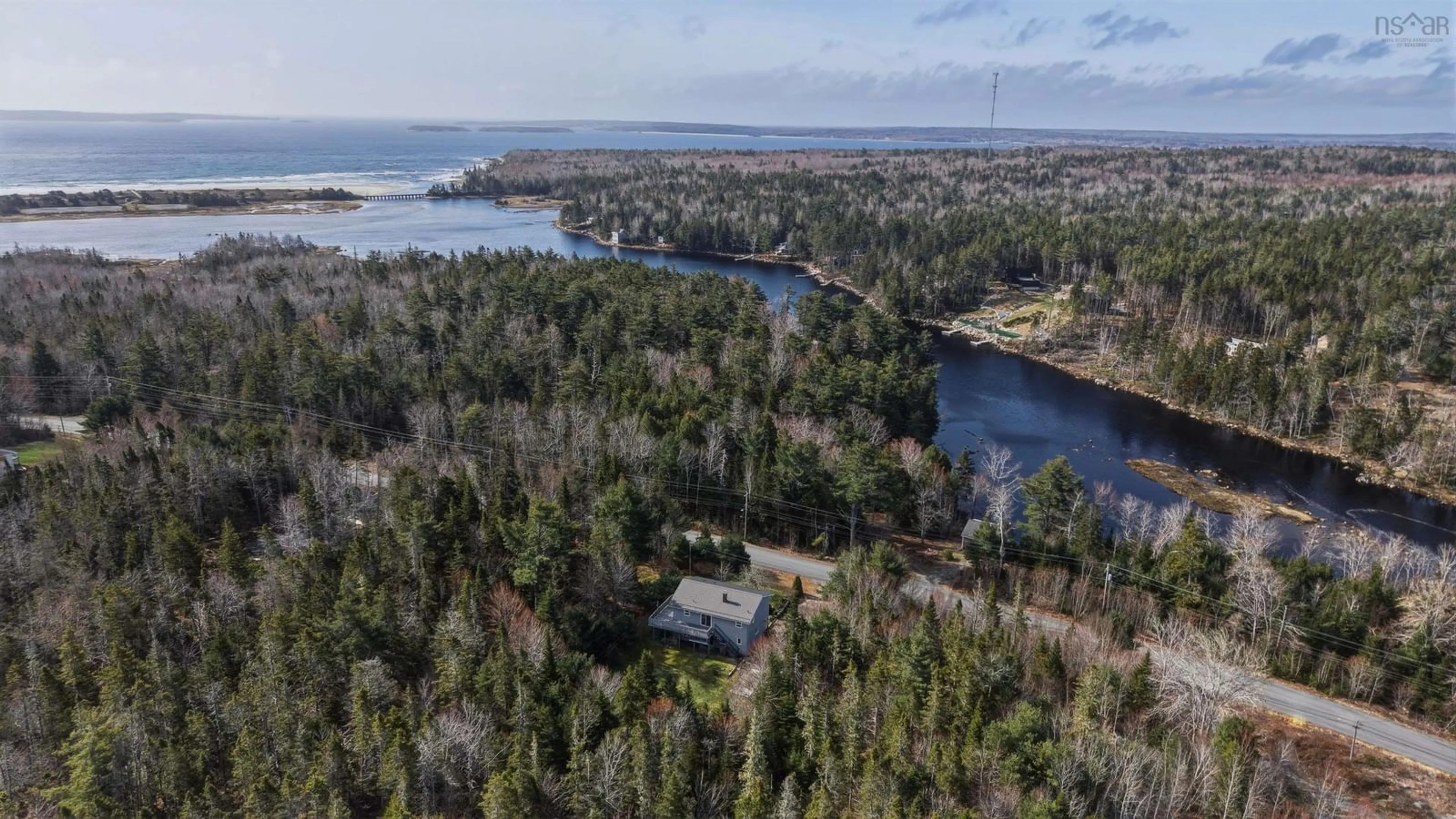 A pic from outside/outdoor area/front of a property/back of a property/a pic from drone, water/lake/river/ocean view for 108 Broad River Rd, Summerville Centre Nova Scotia B0T 1T0