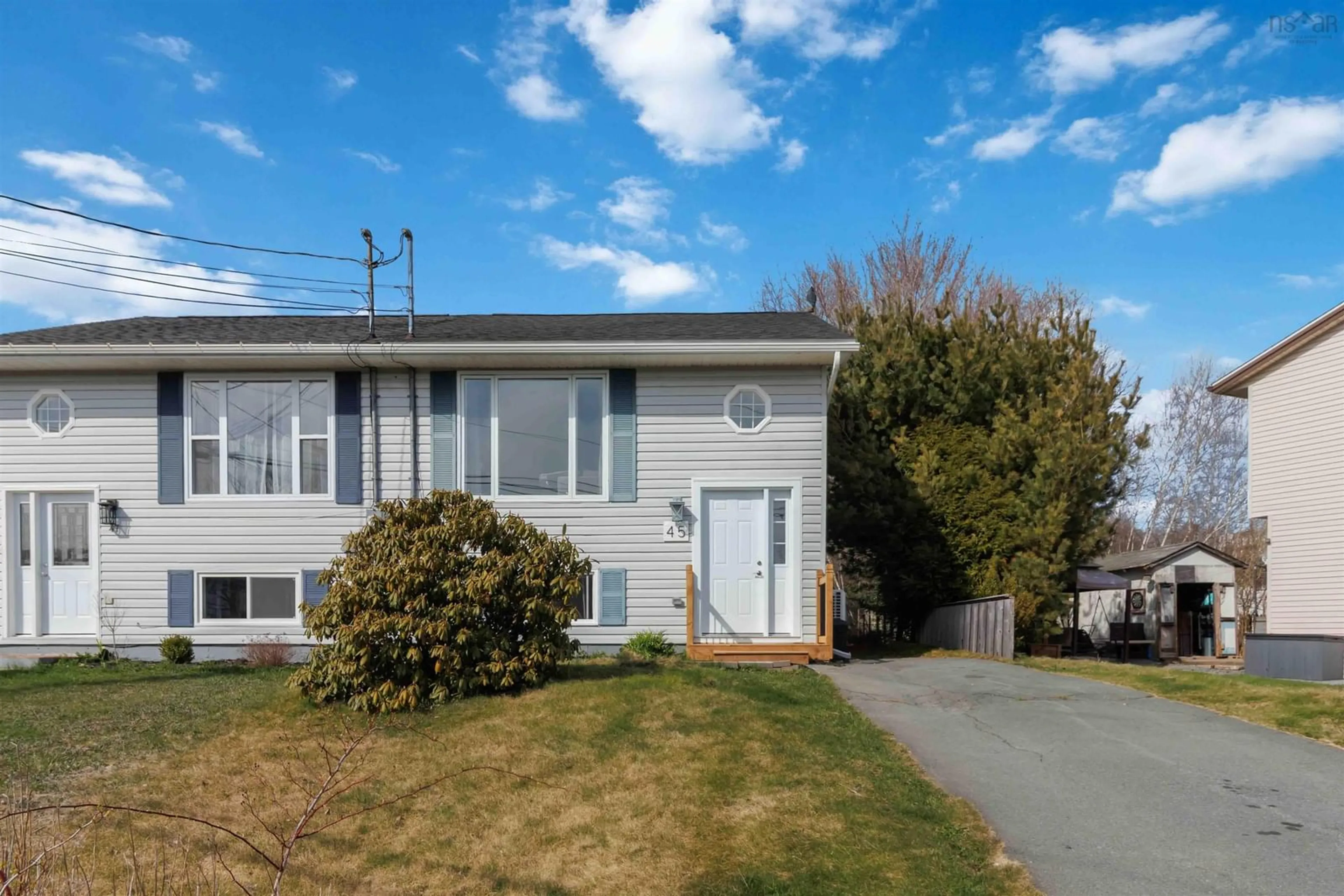 Home with vinyl exterior material, street for 45 Armoyan Dr, Lower Sackville Nova Scotia B4C 3V9