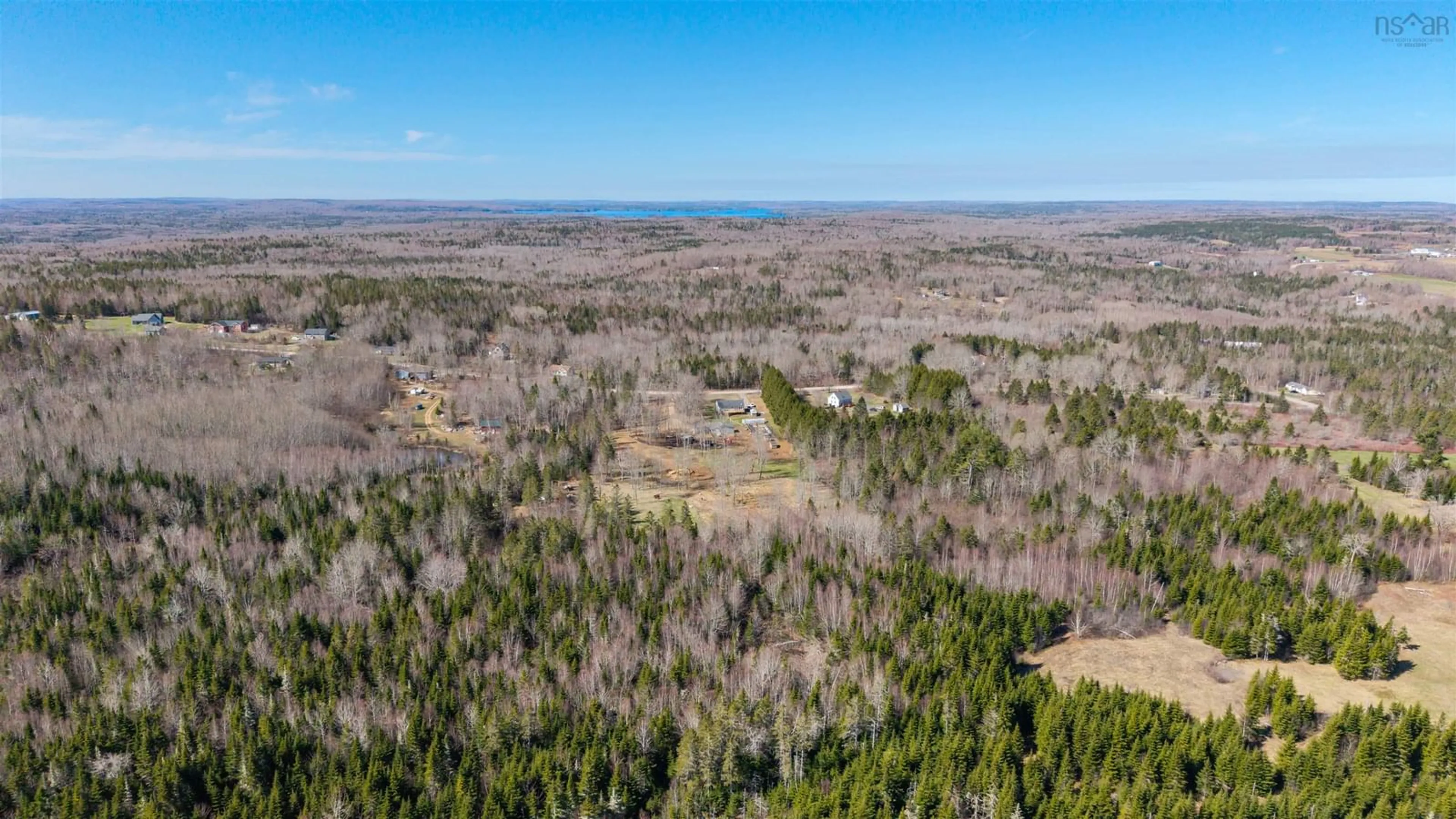A pic from outside/outdoor area/front of a property/back of a property/a pic from drone, forest/trees view for 1106 Tetzlaff Rd, Kentville Nova Scotia B4N 4K1