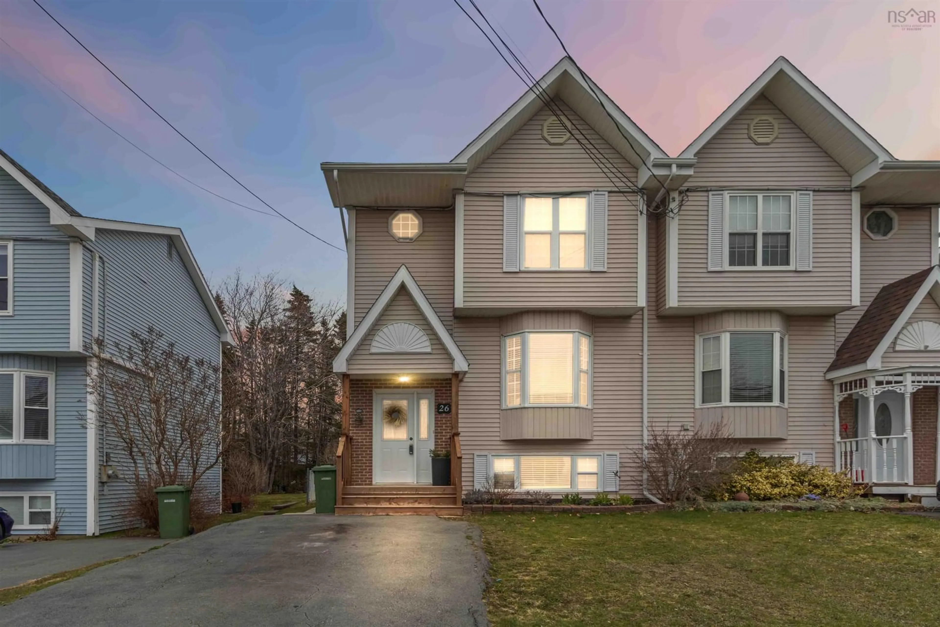 Home with vinyl exterior material, street for 26 Sprucevale Drive, Timberlea Nova Scotia B3T 1J8