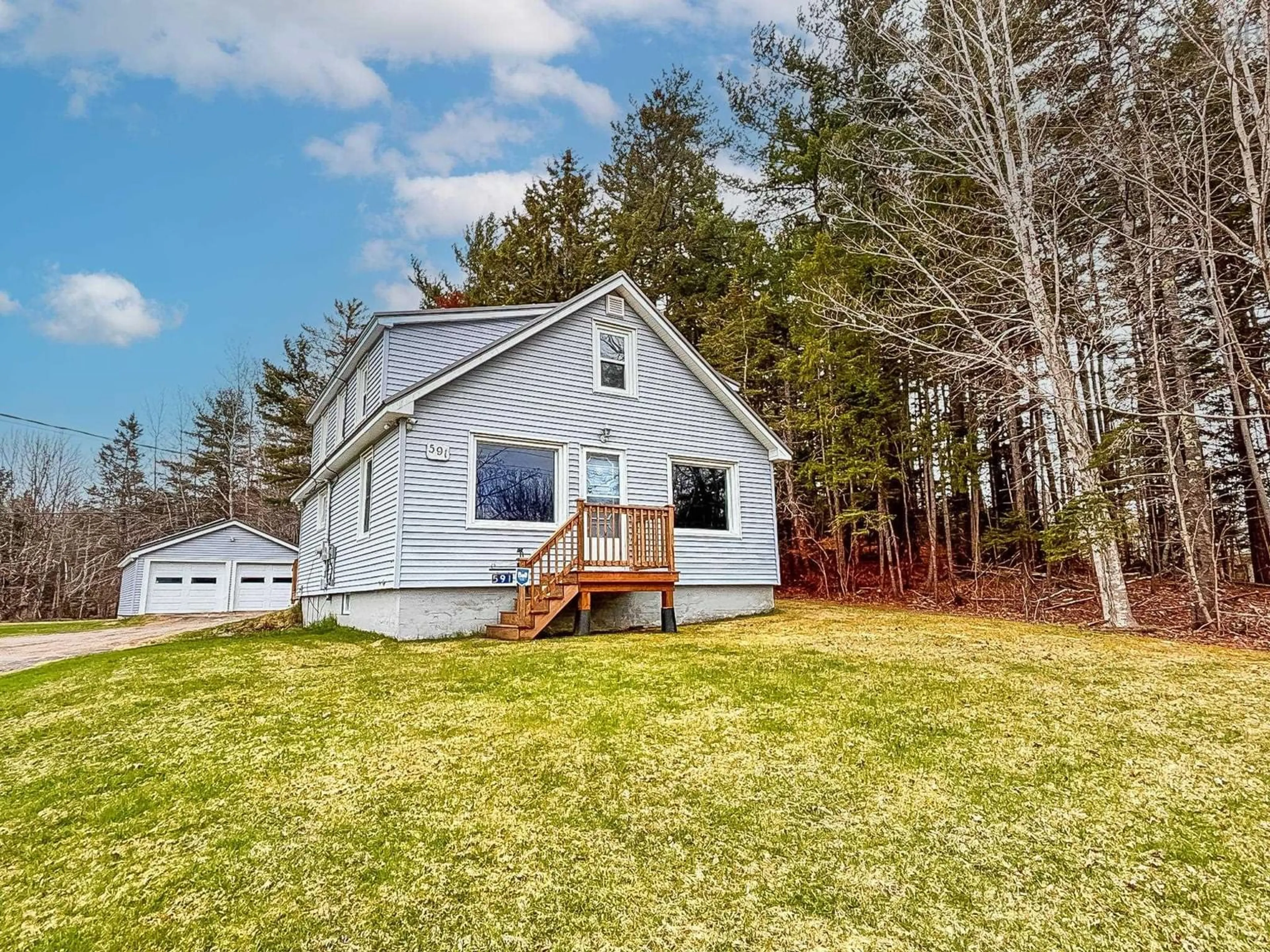 A pic from outside/outdoor area/front of a property/back of a property/a pic from drone, unknown for 591 Highway 325, Blockhouse Nova Scotia B0J 1E0