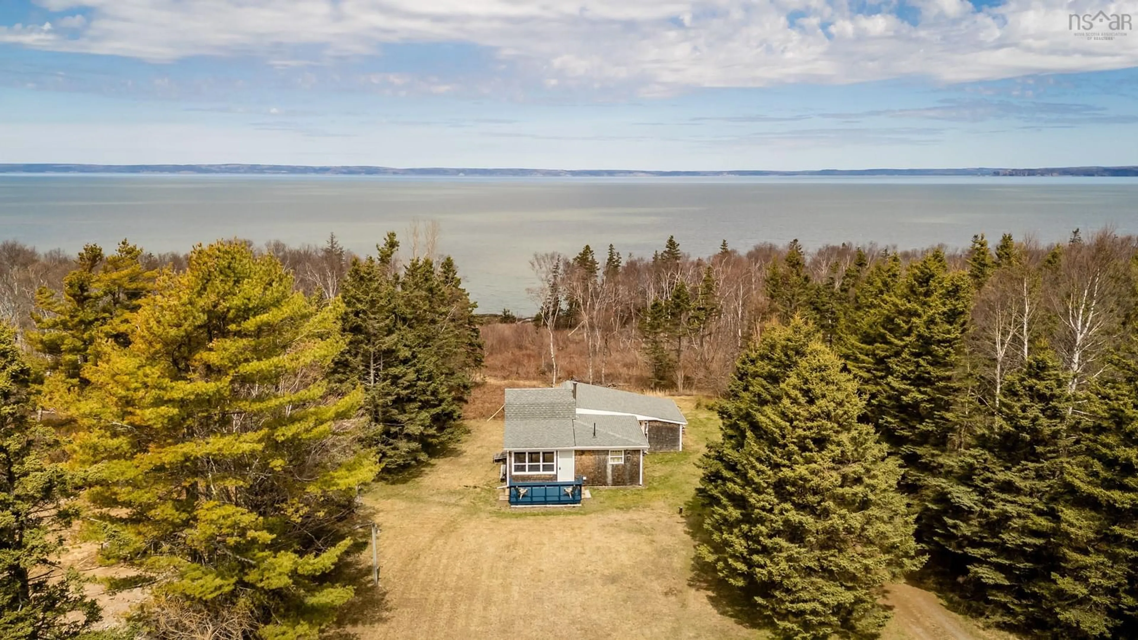 A pic from outside/outdoor area/front of a property/back of a property/a pic from drone, water/lake/river/ocean view for 273 Old Baxter Mill Rd, Baxters Harbour Nova Scotia B0P 1H0