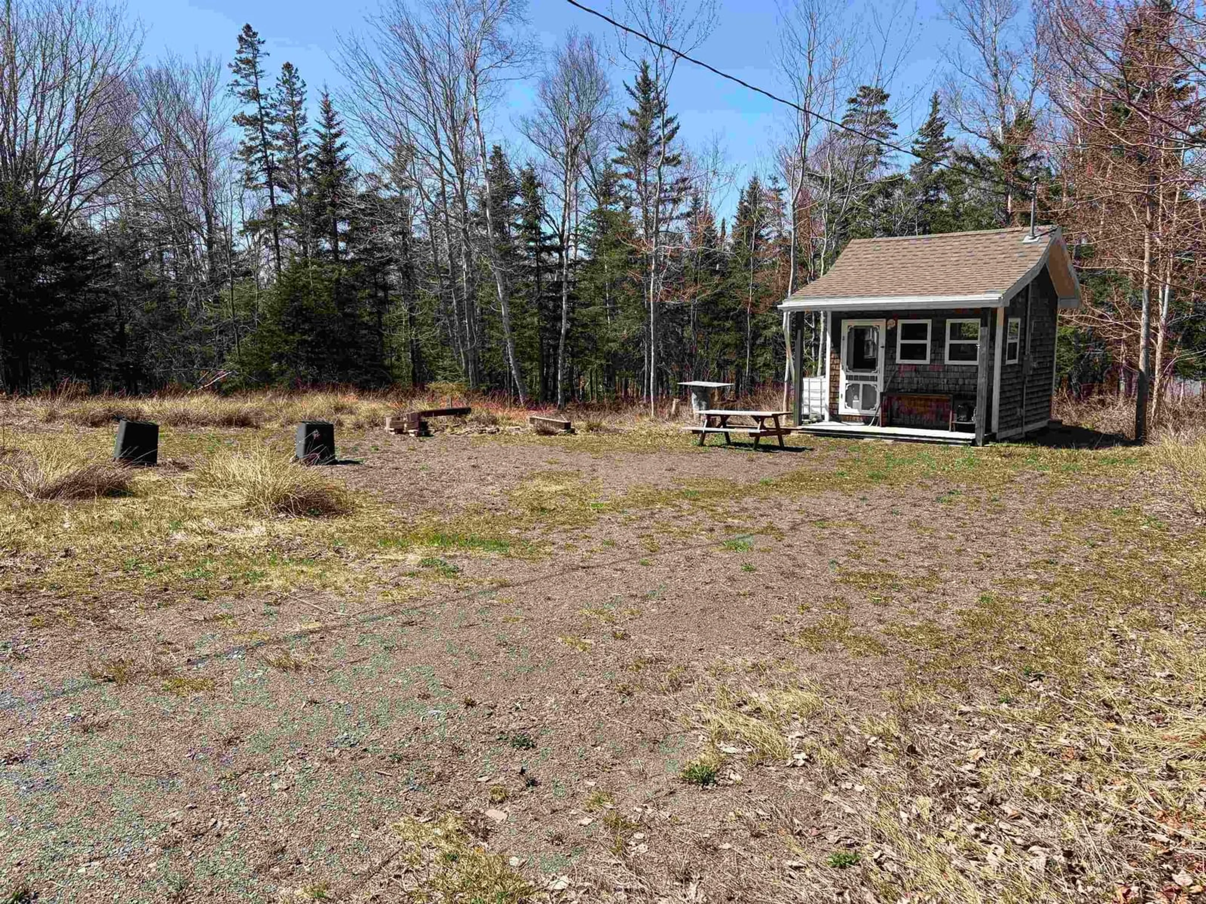 A pic from outside/outdoor area/front of a property/back of a property/a pic from drone, forest/trees view for 1925 Highway 215, Tennecape Nova Scotia B0N 2R0