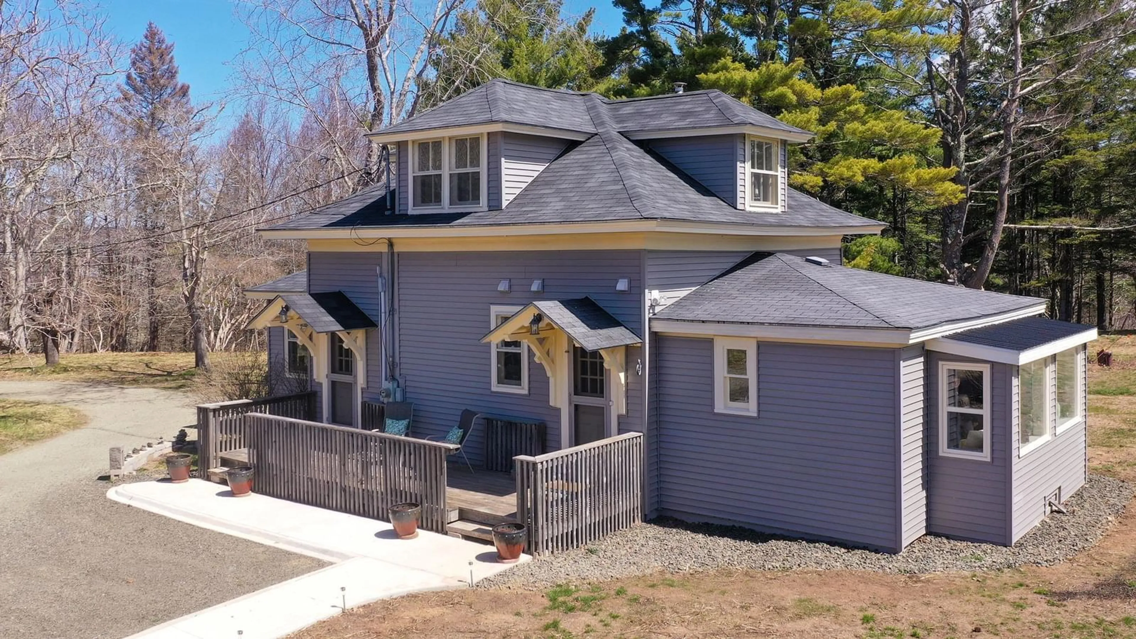 Home with vinyl exterior material, street for 3092 Highway 1, Upper Clements Nova Scotia B0S 1A0