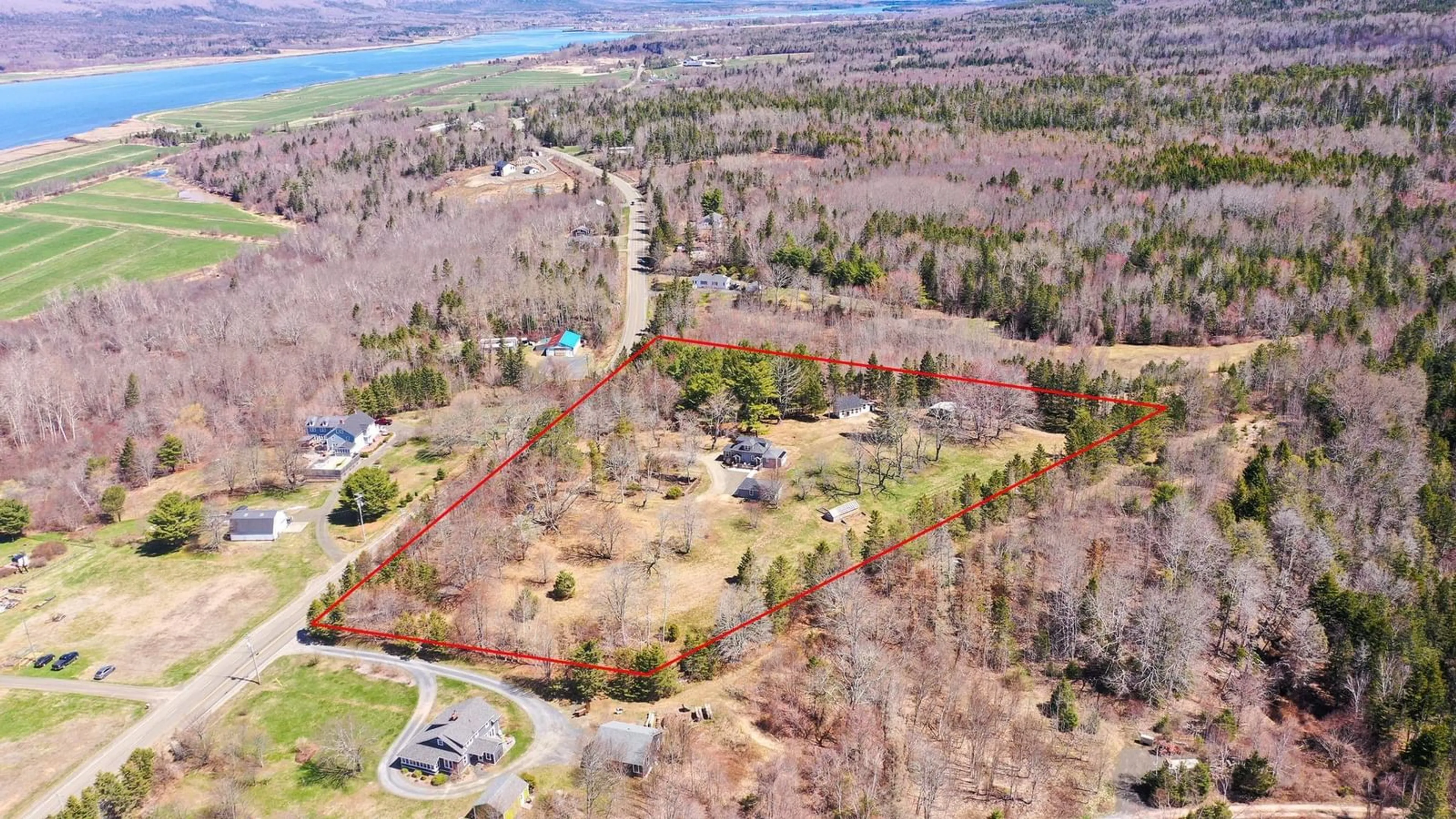 A pic from outside/outdoor area/front of a property/back of a property/a pic from drone, water/lake/river/ocean view for 3092 Highway 1, Upper Clements Nova Scotia B0S 1A0