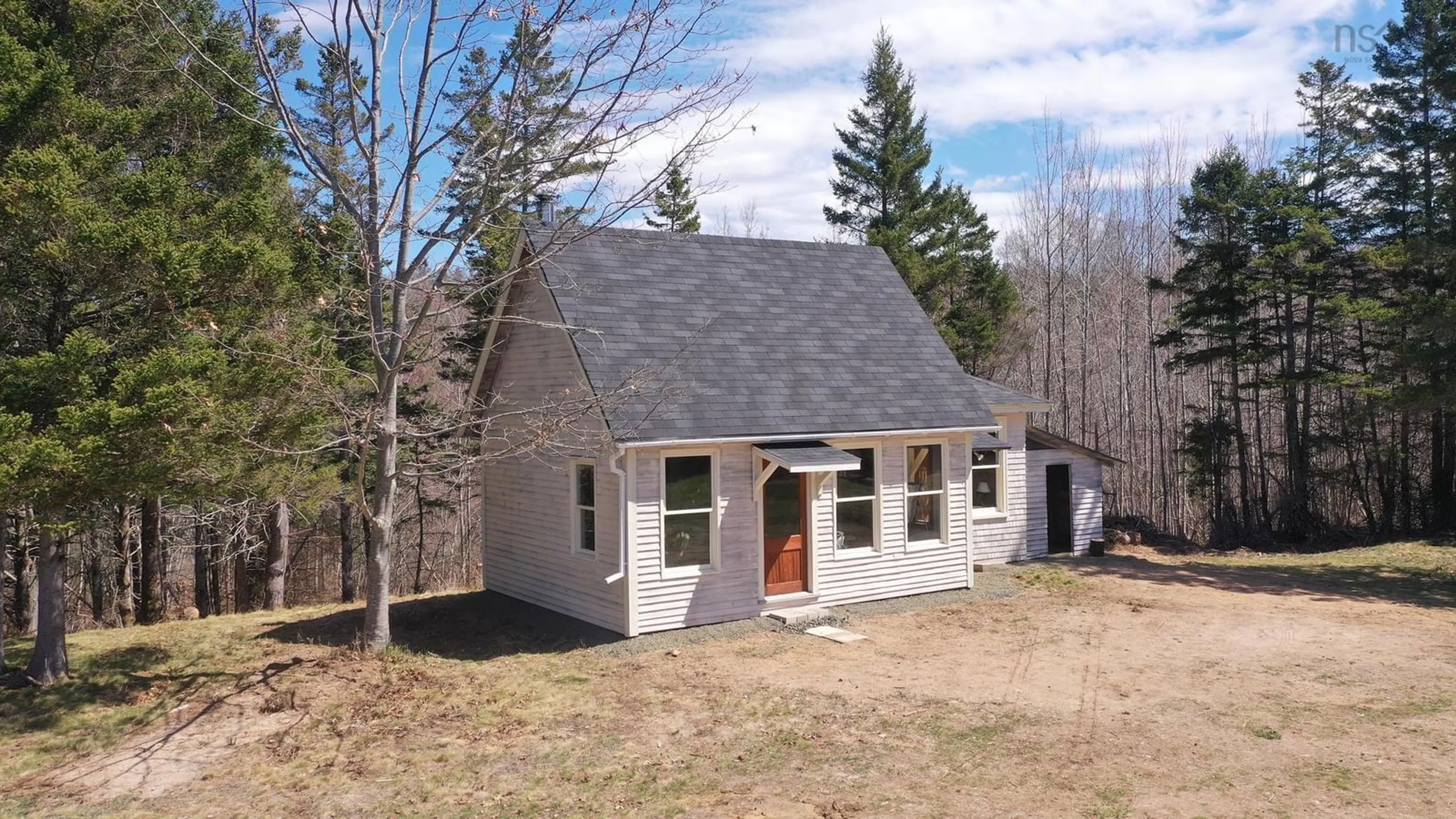 Home with vinyl exterior material, street for 3092 Highway 1, Upper Clements Nova Scotia B0S 1A0
