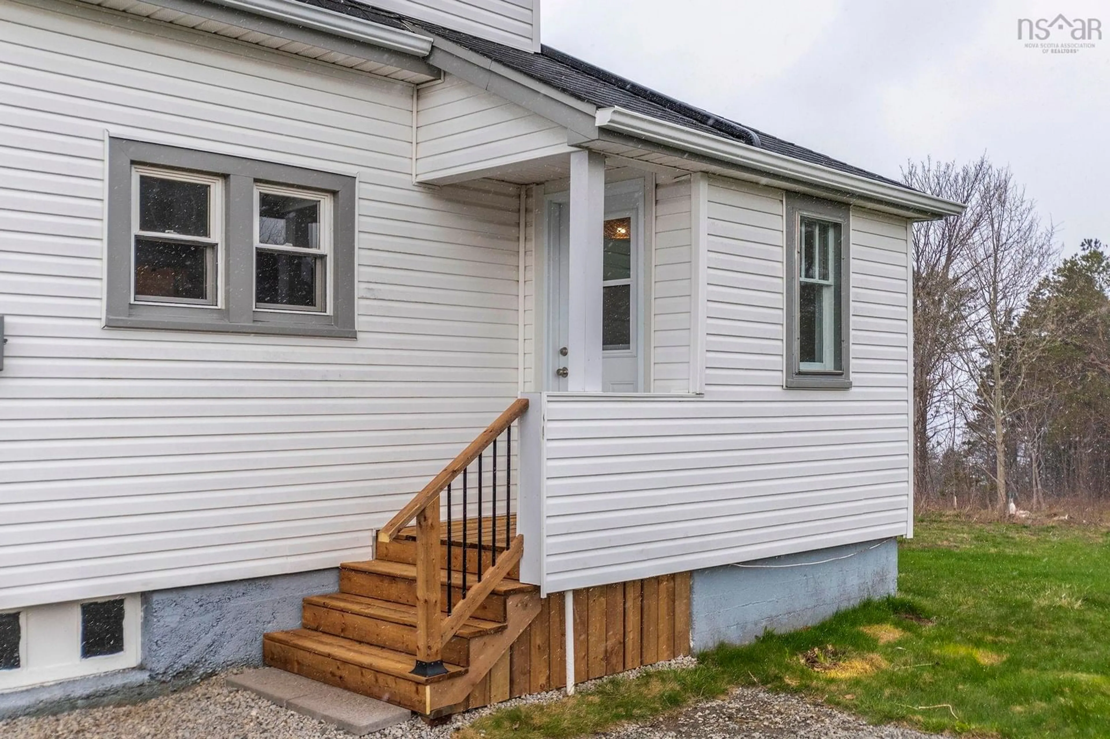 Home with vinyl exterior material, street for 3605 Highway 1, St. Bernard Nova Scotia B0W 3T0