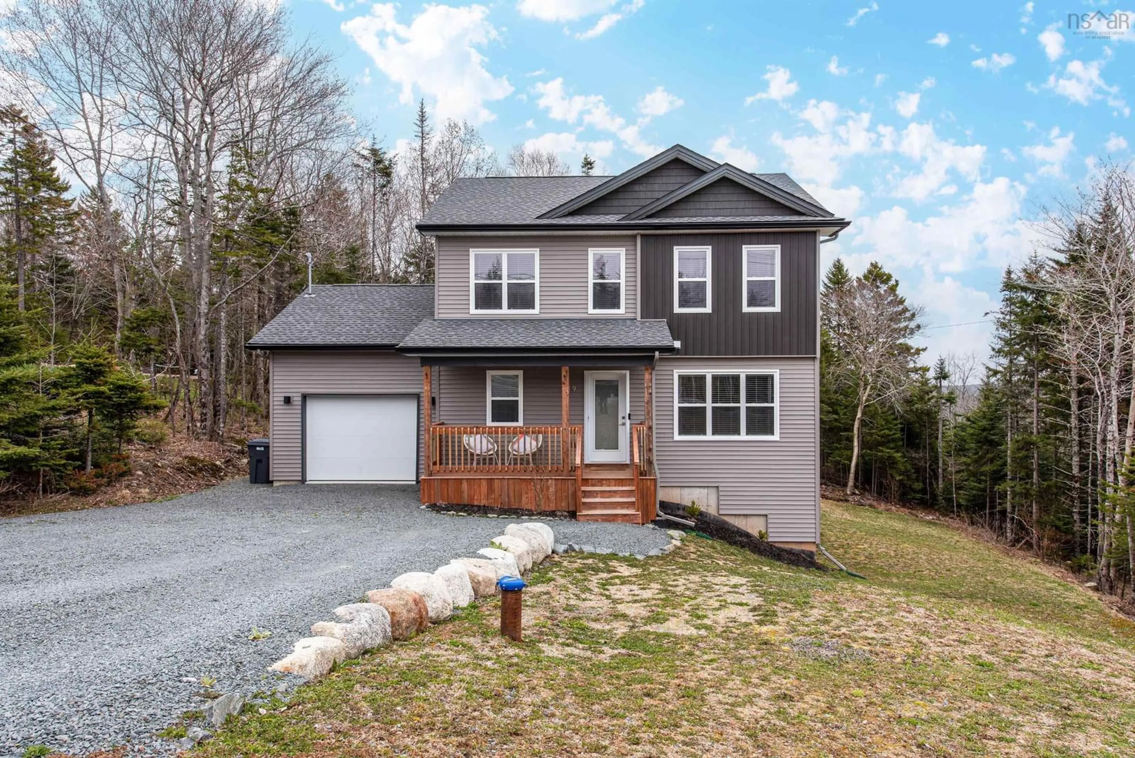 Home with vinyl exterior material, street for 319 Savoy Ave, Lucasville Nova Scotia B4B 0W3