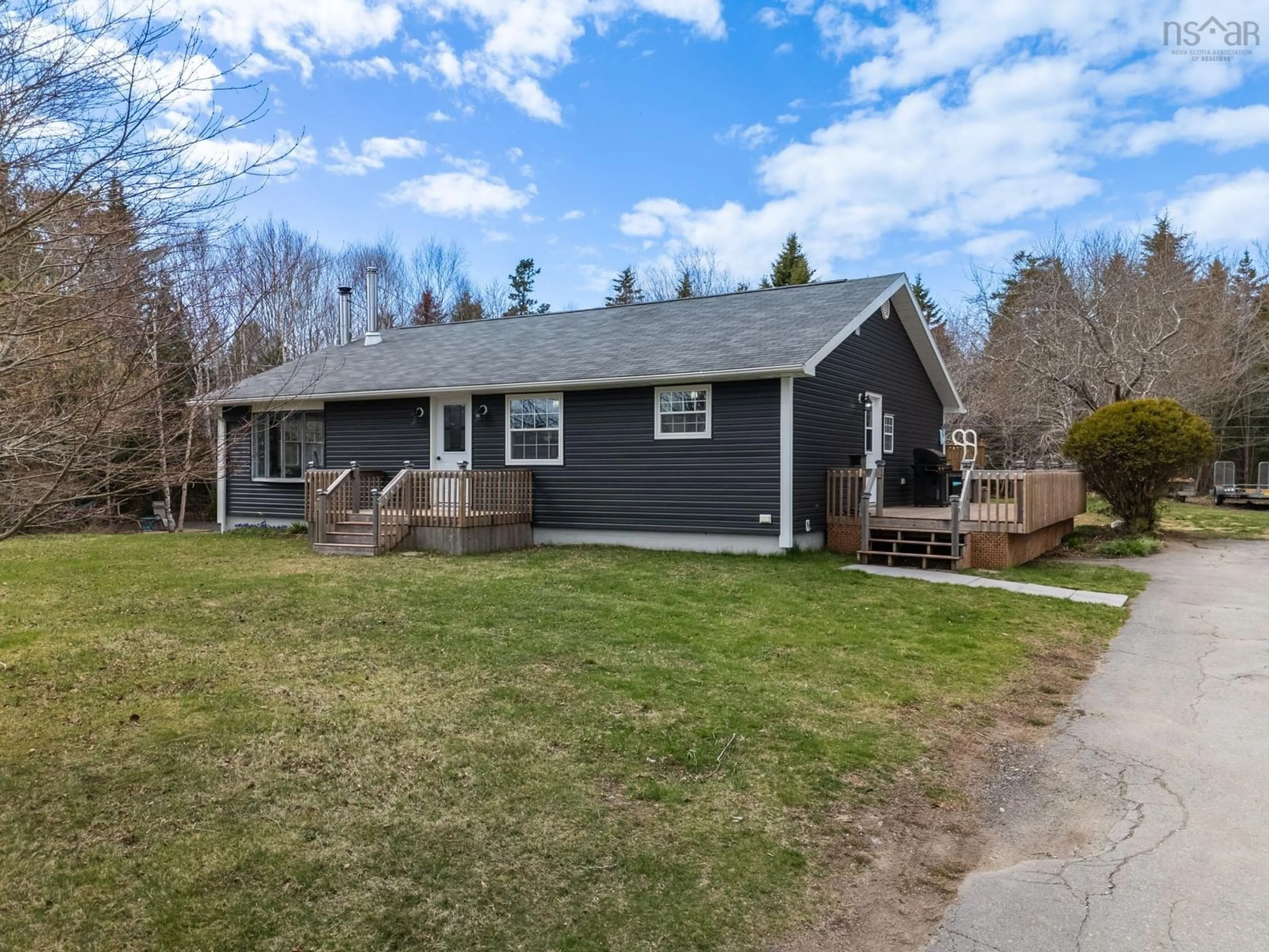 A pic from outside/outdoor area/front of a property/back of a property/a pic from drone, street for 3559 Highway 340, Carleton Nova Scotia B5A 5P8