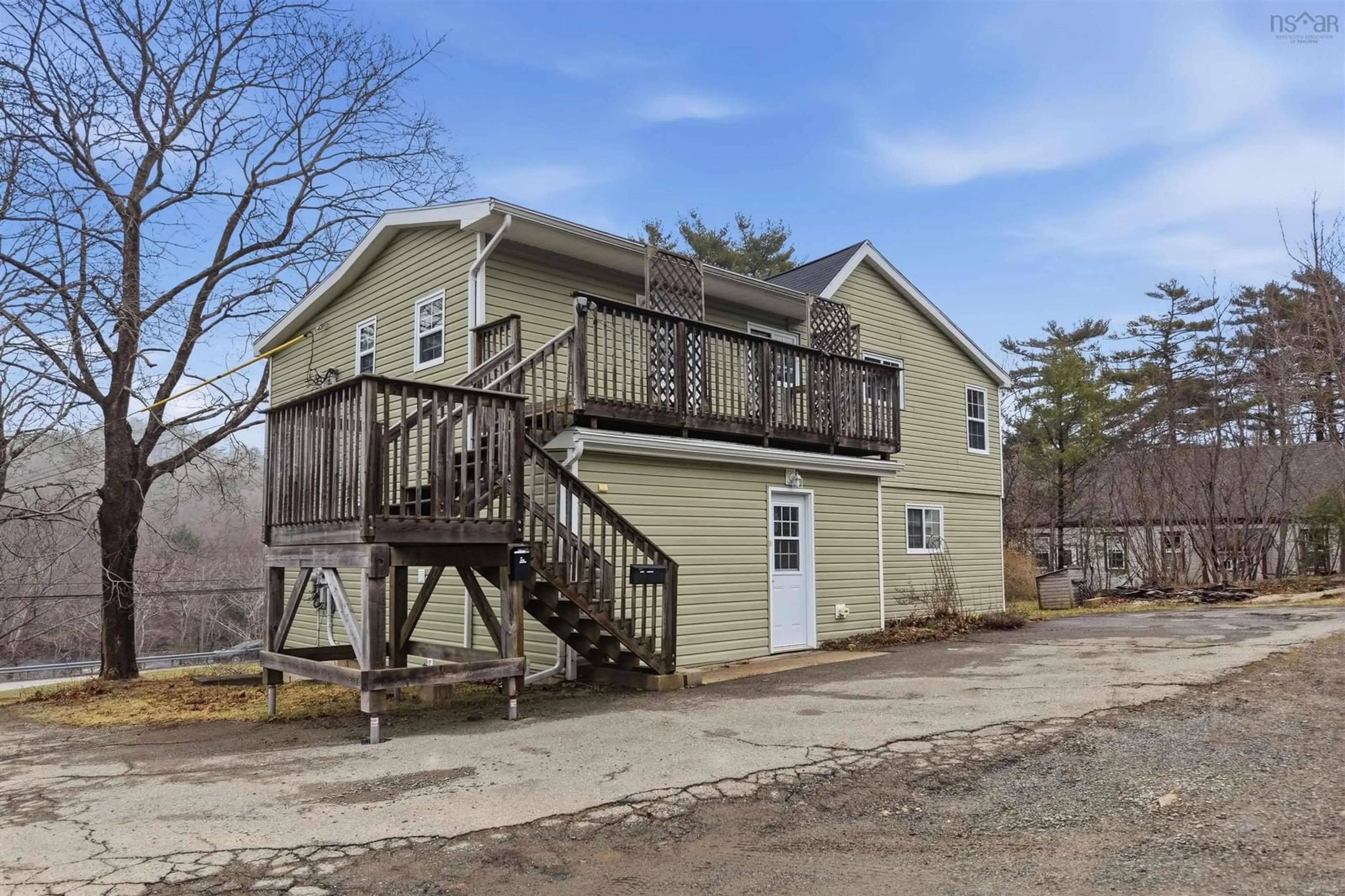 A pic from outside/outdoor area/front of a property/back of a property/a pic from drone, street for 1163 King St, Bridgewater Nova Scotia B4V 1C3