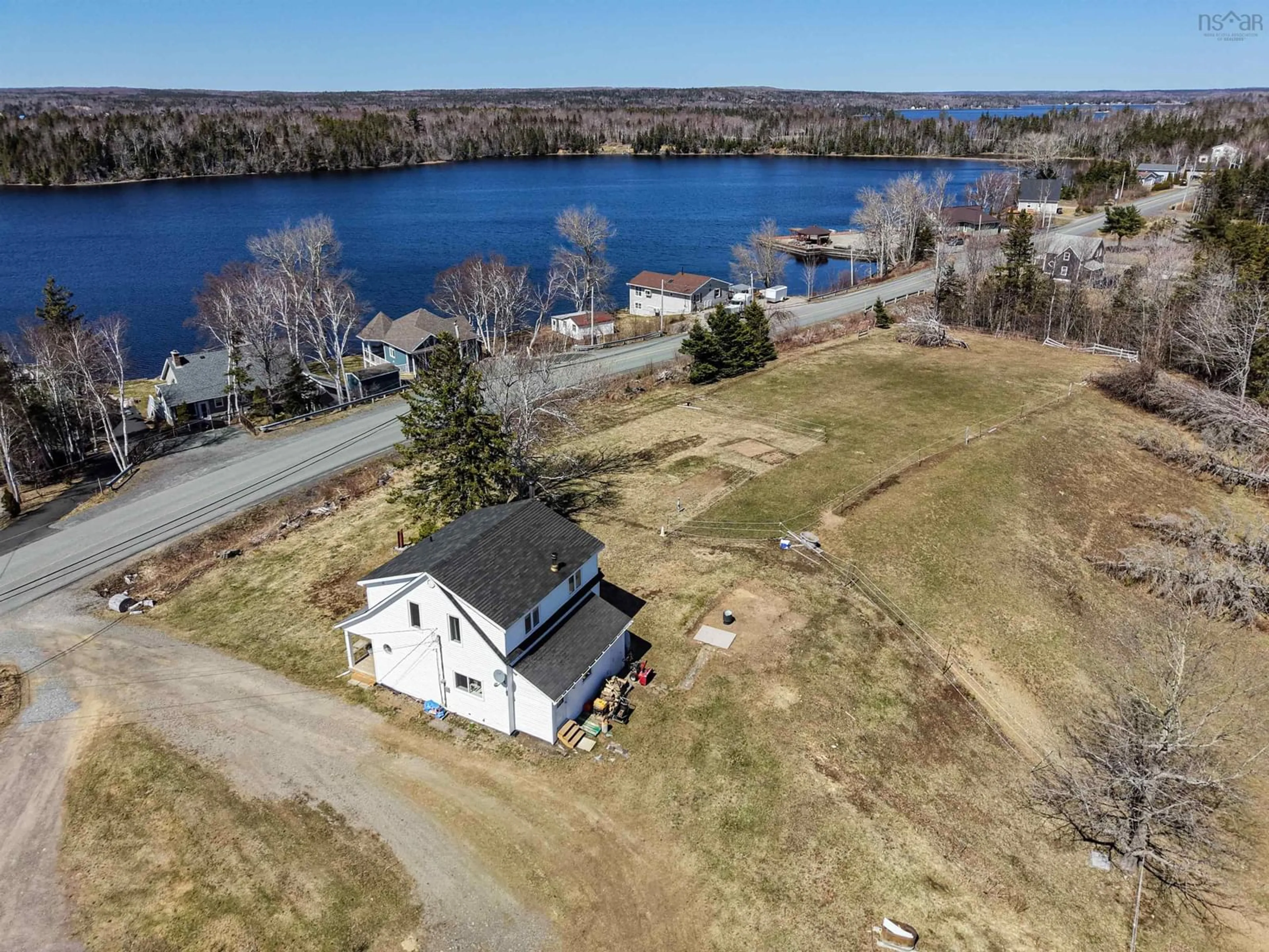 A pic from outside/outdoor area/front of a property/back of a property/a pic from drone, water/lake/river/ocean view for 328 Brickyard Rd, Cape Breton Nova Scotia B1K 2R7