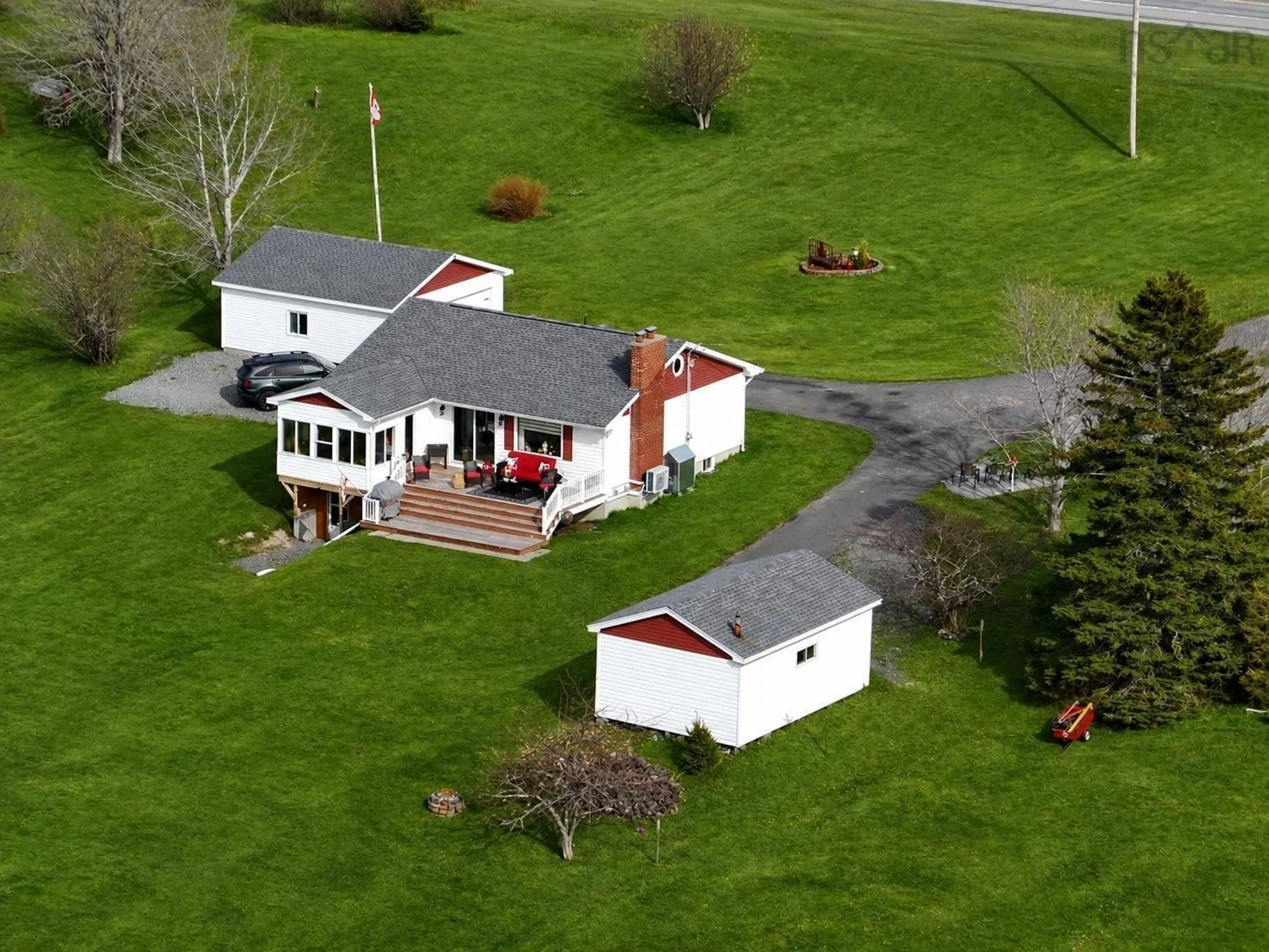 A pic from outside/outdoor area/front of a property/back of a property/a pic from drone, unknown for 868 Highway 105, Boularderie East Nova Scotia B1X 1J5