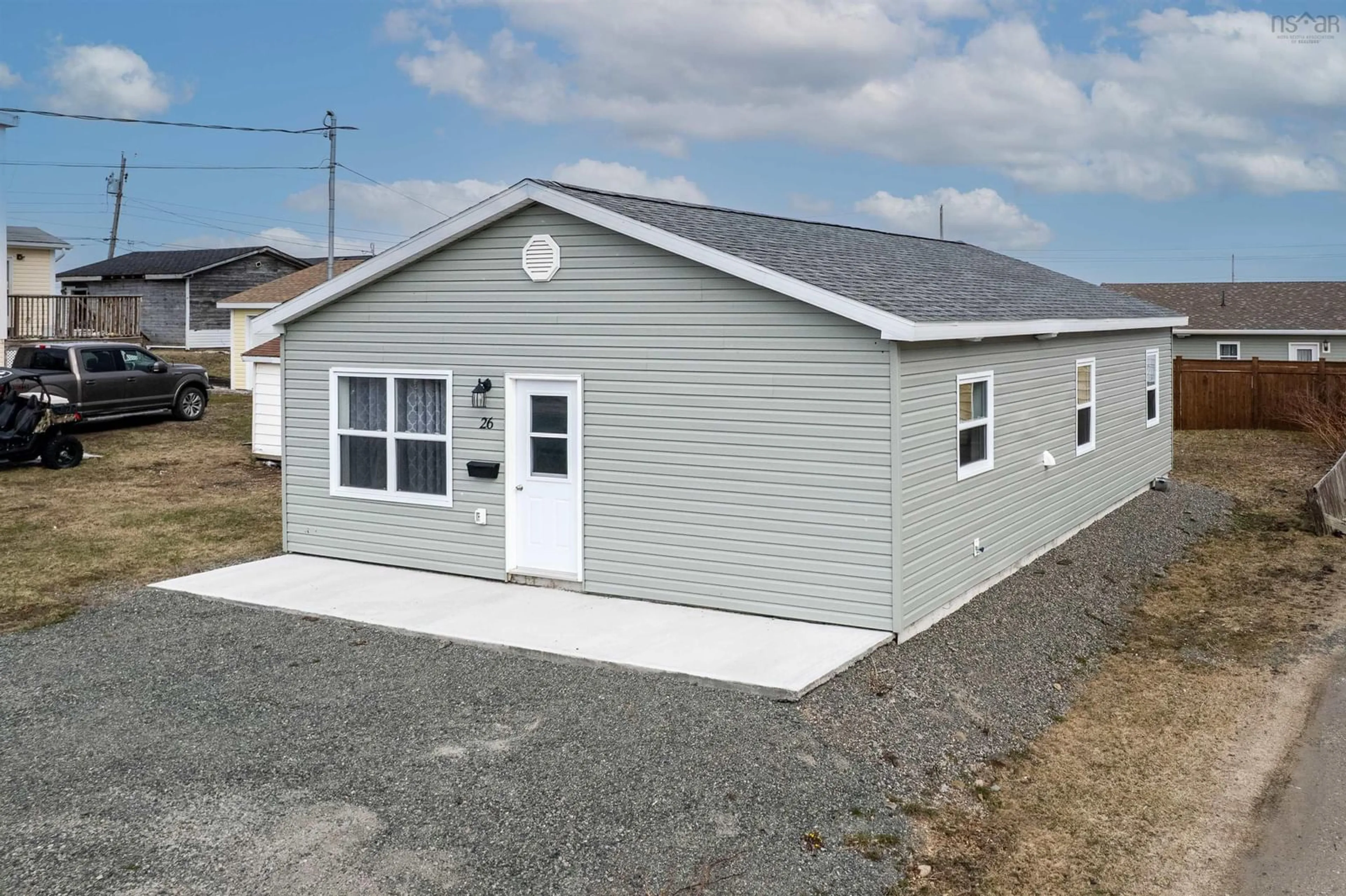 Home with vinyl exterior material, building for 26 Tenth St, Glace Bay Nova Scotia B1A 4L8