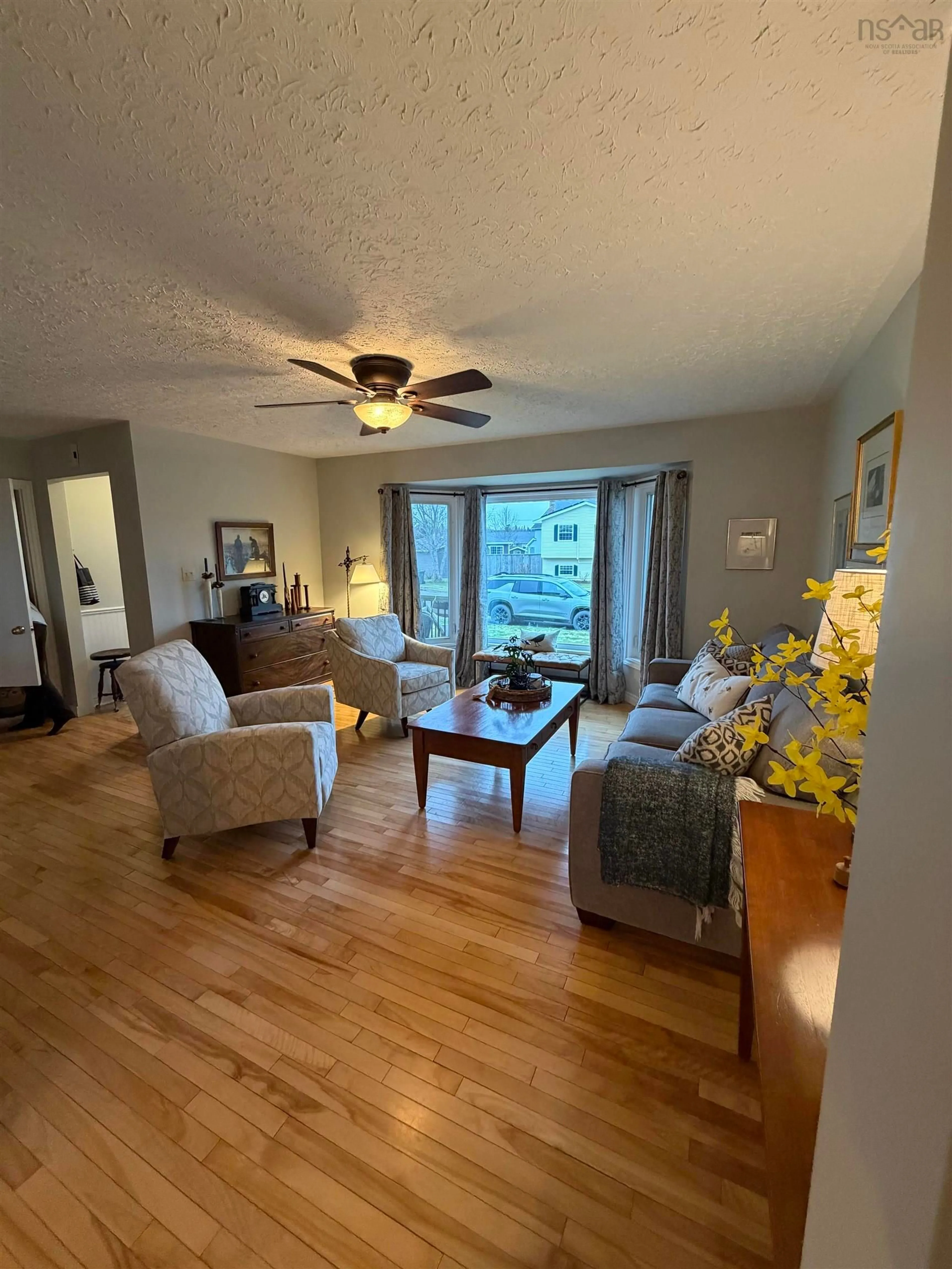 Living room with furniture, wood/laminate floor for 2 Sunrise Cres, Antigonish Nova Scotia B2G 2R7