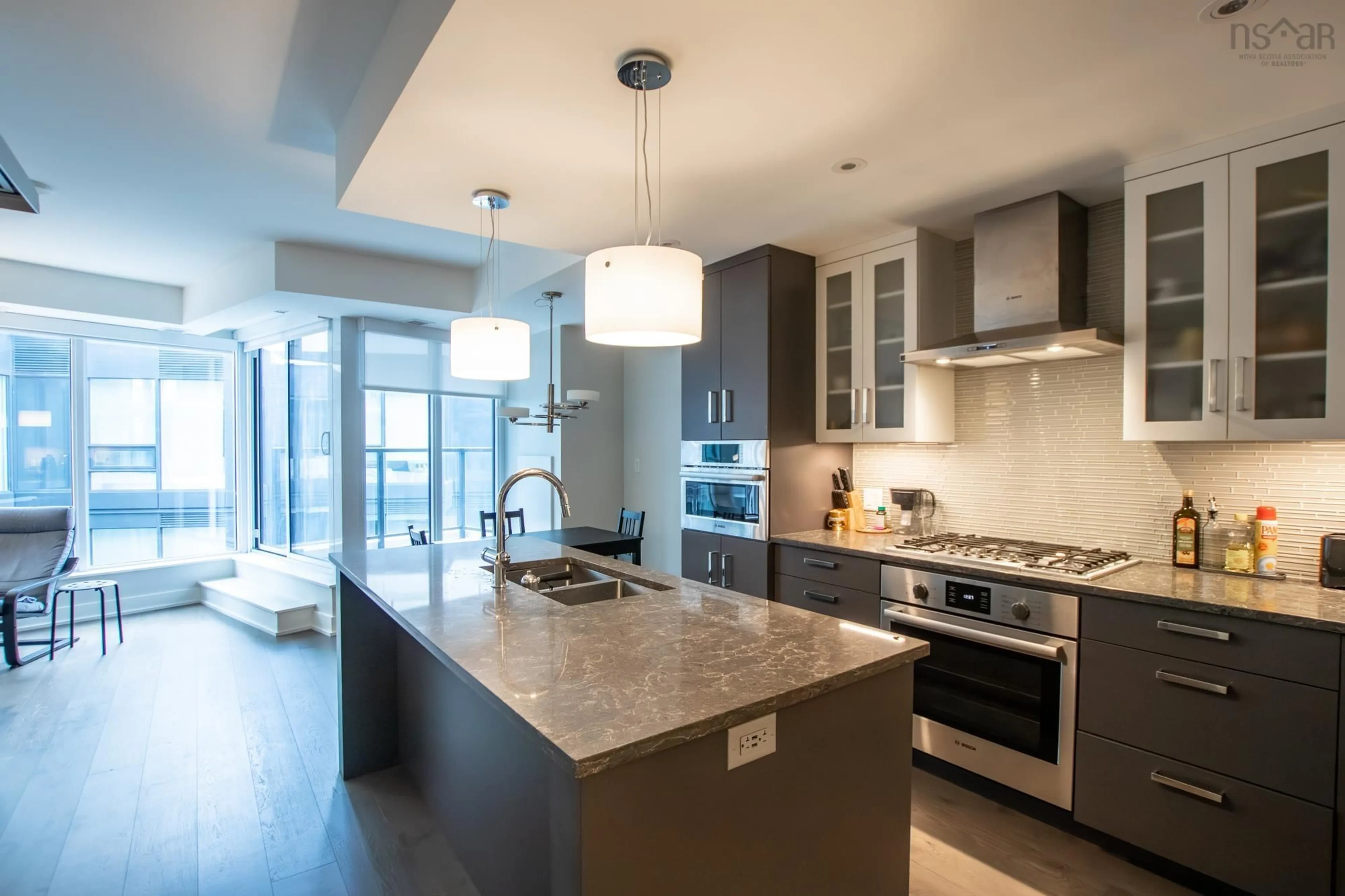 Contemporary kitchen, ceramic/tile floor for 1585 South Park St #404, Halifax Nova Scotia B3J 0J1