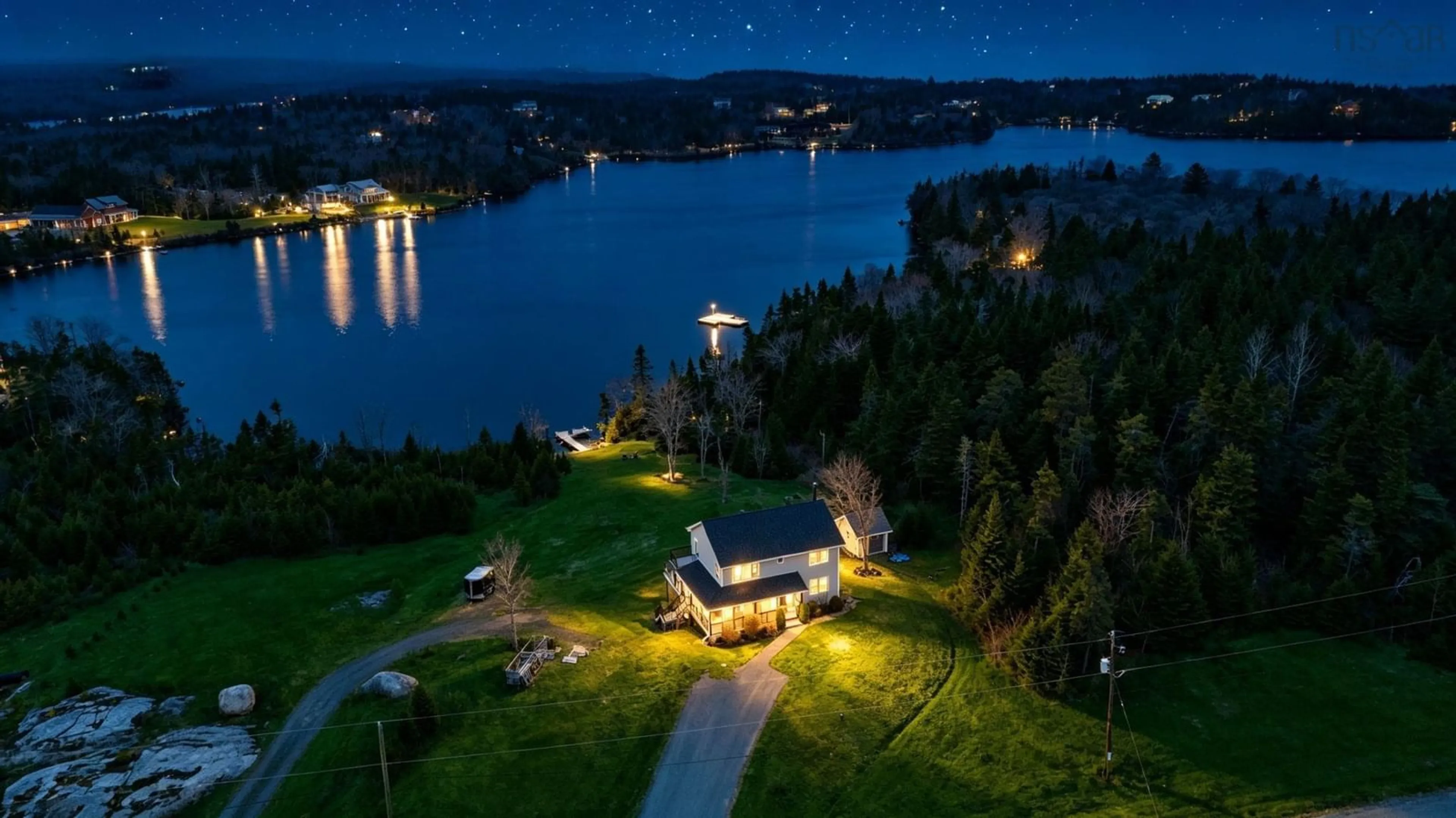 A pic from outside/outdoor area/front of a property/back of a property/a pic from drone, water/lake/river/ocean view for 145 Yellowleaf Lane, Portuguese Cove Nova Scotia B3V 0E7