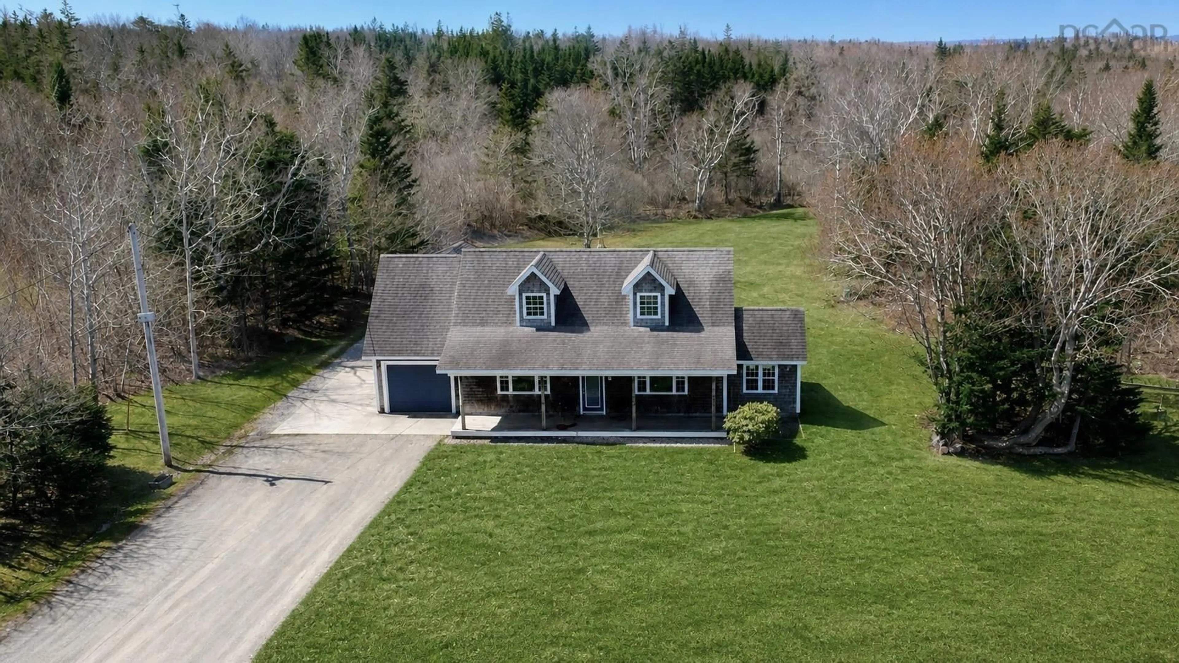 A pic from outside/outdoor area/front of a property/back of a property/a pic from drone, unknown for 47 Riverdale Dr, Pleasant Lake Nova Scotia B5A 5J8