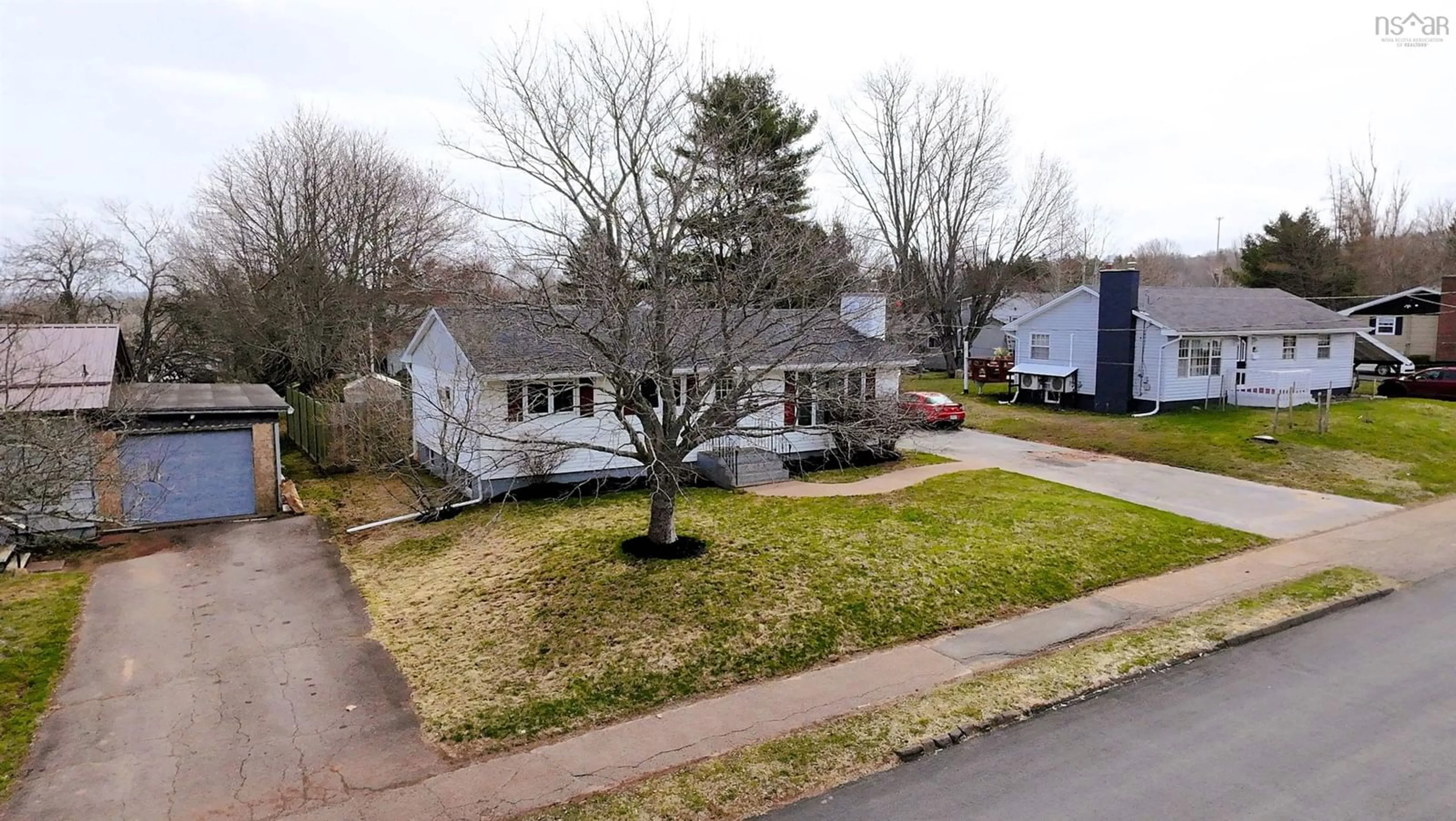 A pic from outside/outdoor area/front of a property/back of a property/a pic from drone, street for 48 Birch Street, Salmon River Nova Scotia B2N 4X2