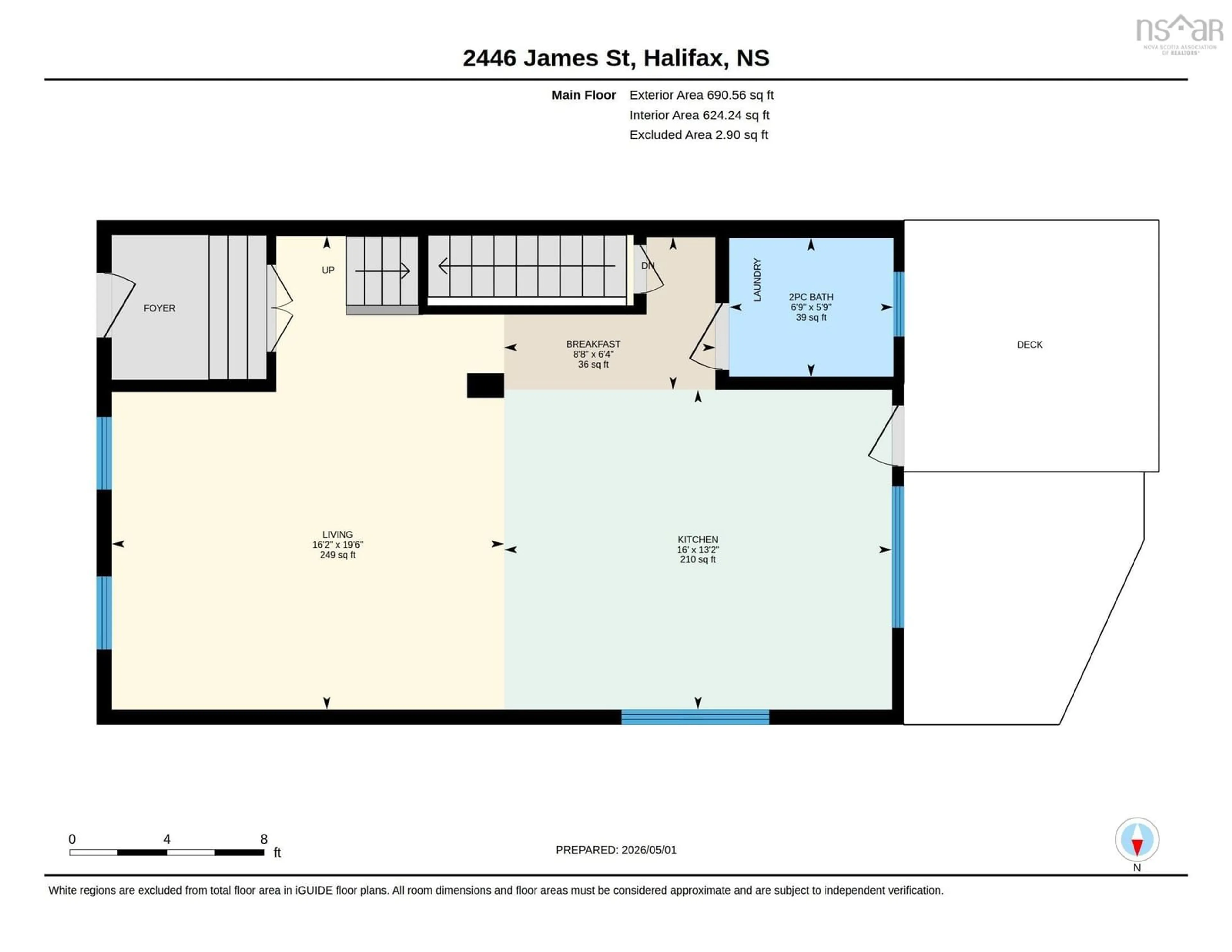 Floor plan for 2446 James St, Halifax Nova Scotia B3K 3W7