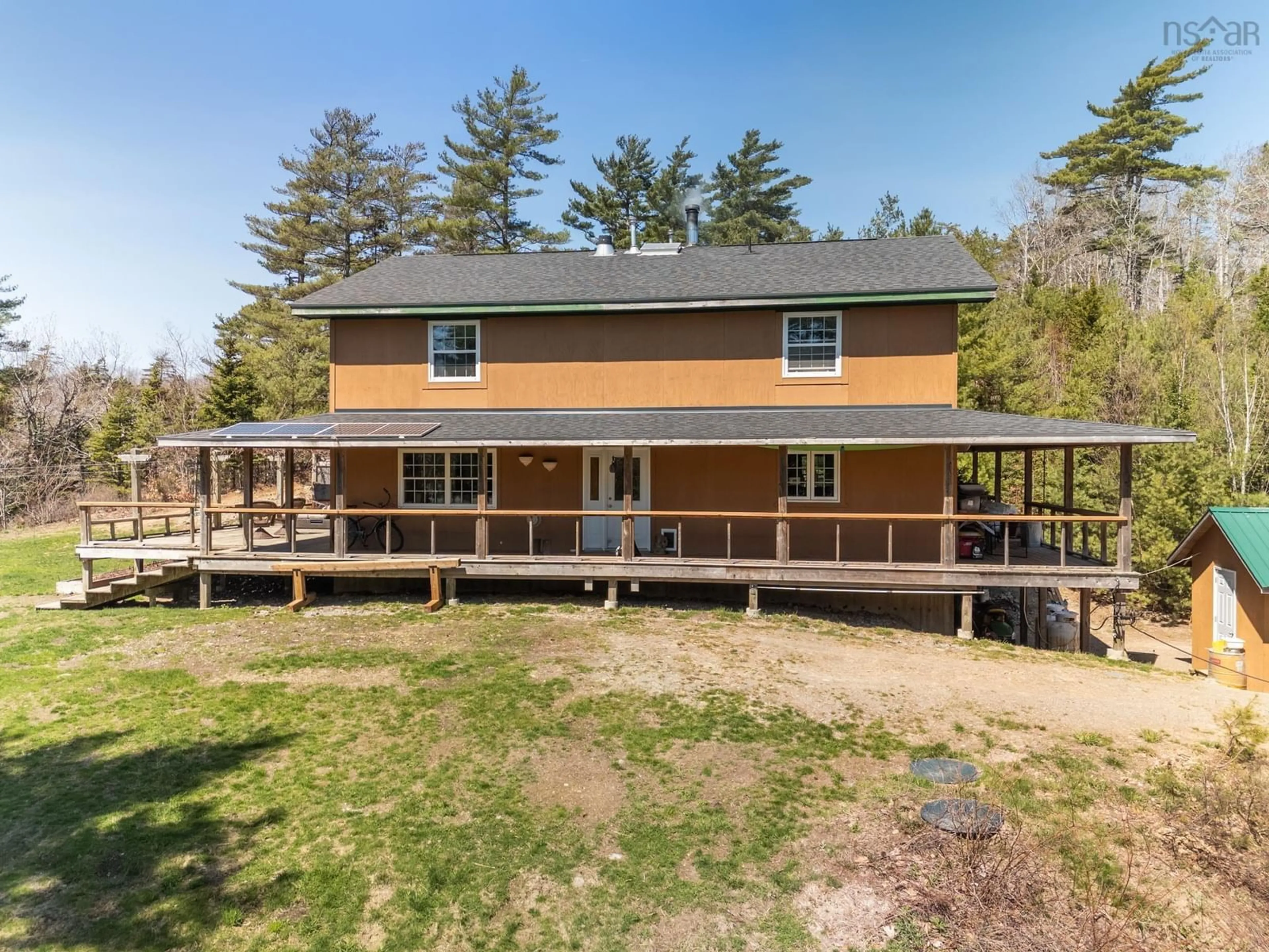 A pic from outside/outdoor area/front of a property/back of a property/a pic from drone, unknown for 236 Canoe Lake Estates Rd, East Quinan Nova Scotia B0W 3M0