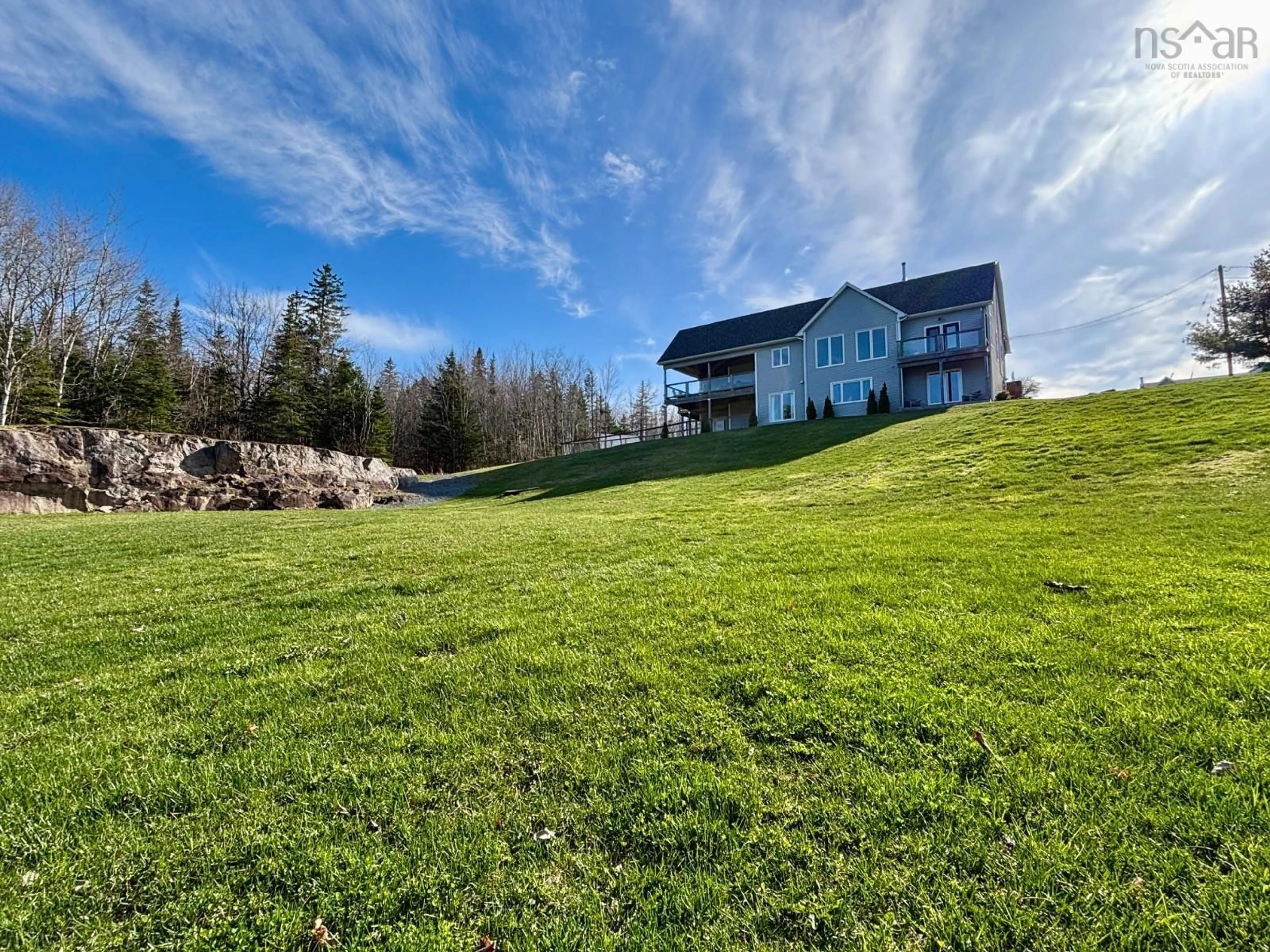 A pic from outside/outdoor area/front of a property/back of a property/a pic from drone, mountain view for 54 Craig Dr, Dutch Settlement Nova Scotia B2S 2E5