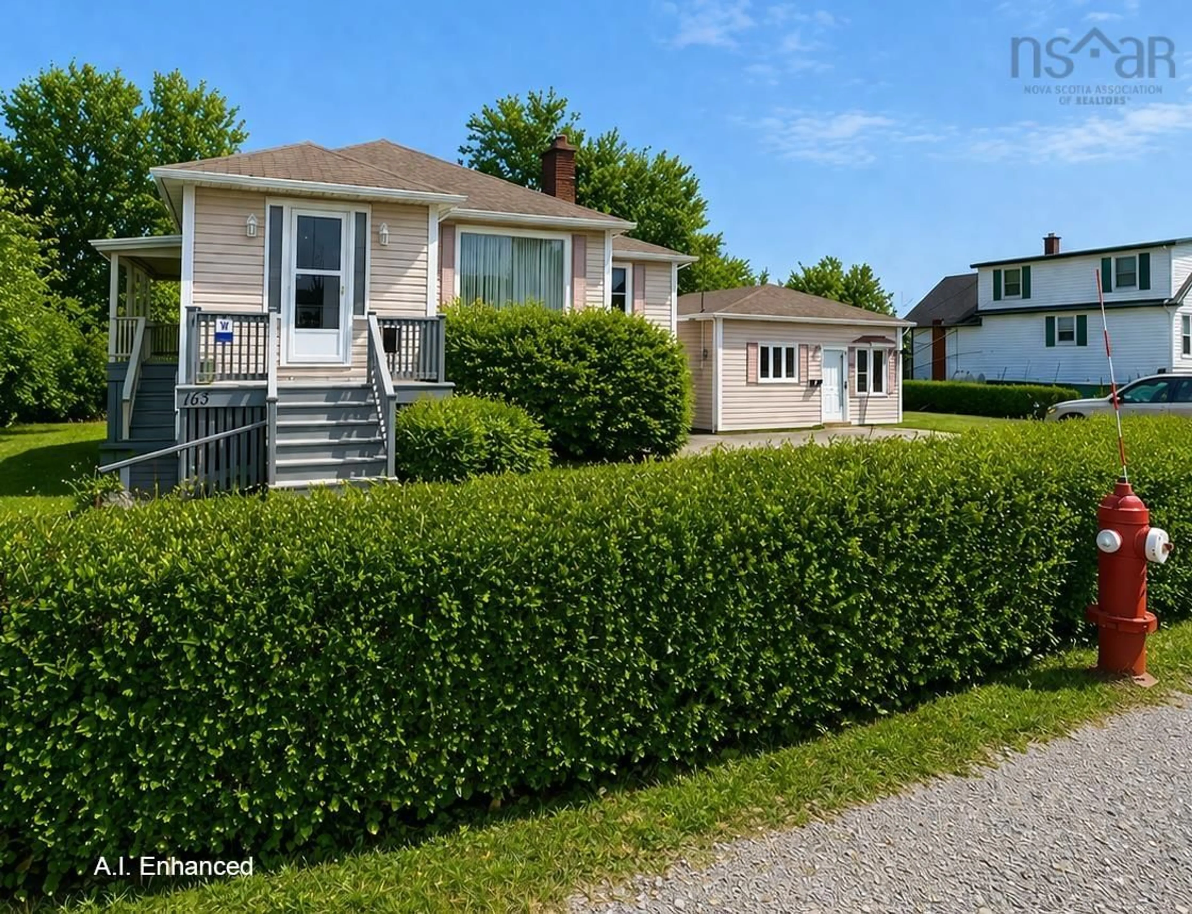 A pic from outside/outdoor area/front of a property/back of a property/a pic from drone, street for 163 Upper Mclean St, Glace Bay Nova Scotia B1A 2L4