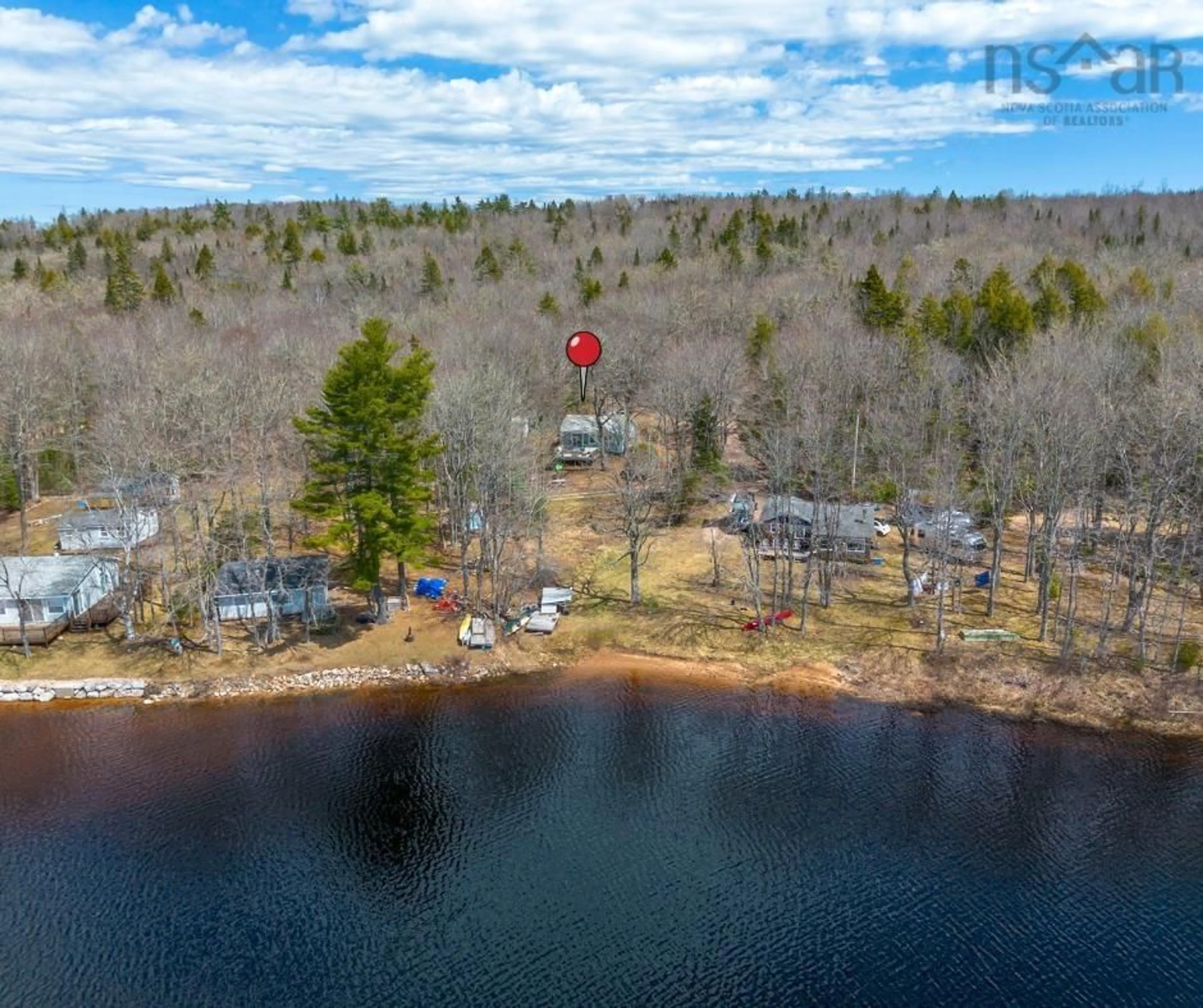 A pic from outside/outdoor area/front of a property/back of a property/a pic from drone, water/lake/river/ocean view for 214 Lower Sixty Lake Road Rd, Crossburn Nova Scotia B0R 1H0