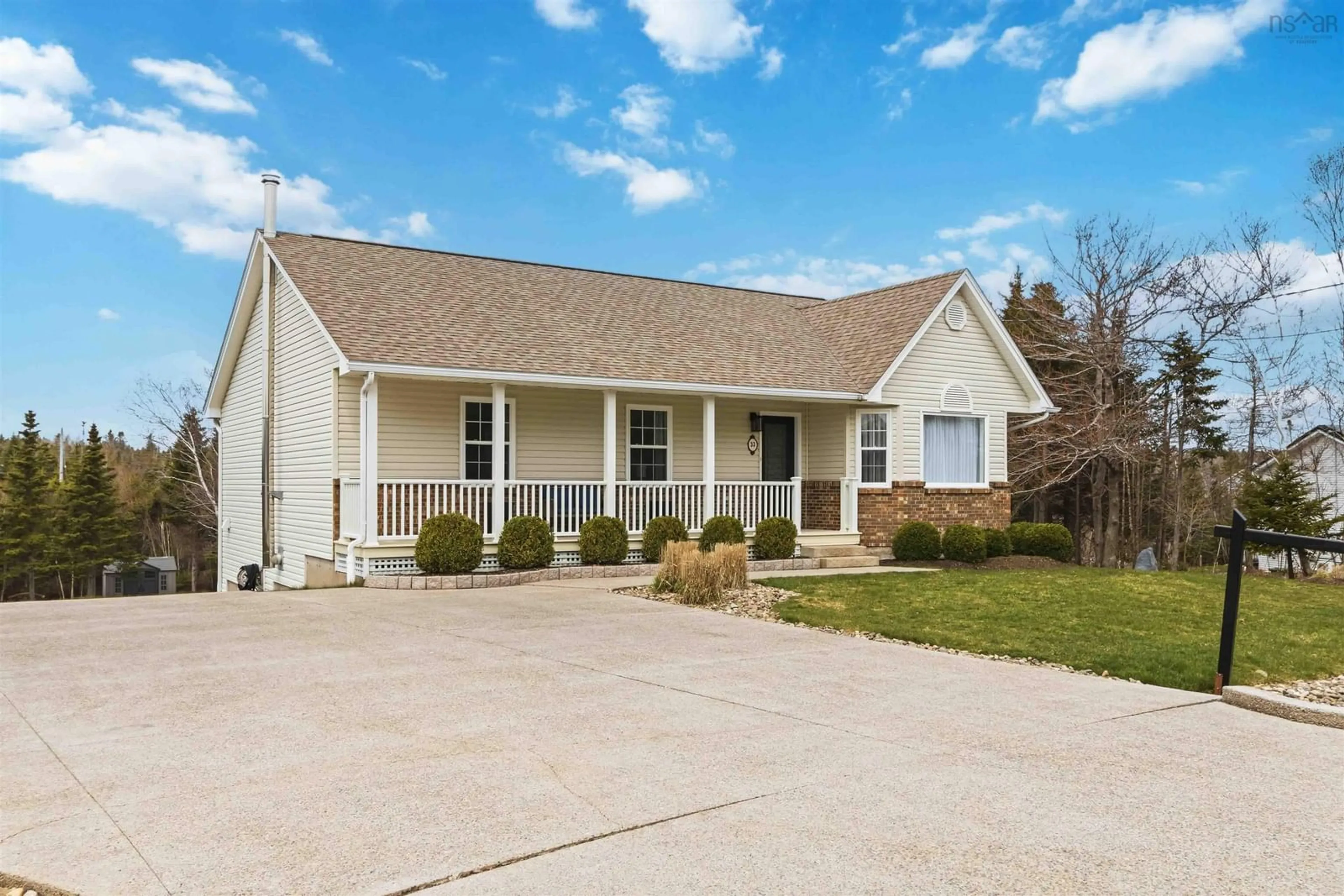 Home with vinyl exterior material, street for 33 Astour Dr, Eastern Passage Nova Scotia B3G 1P9