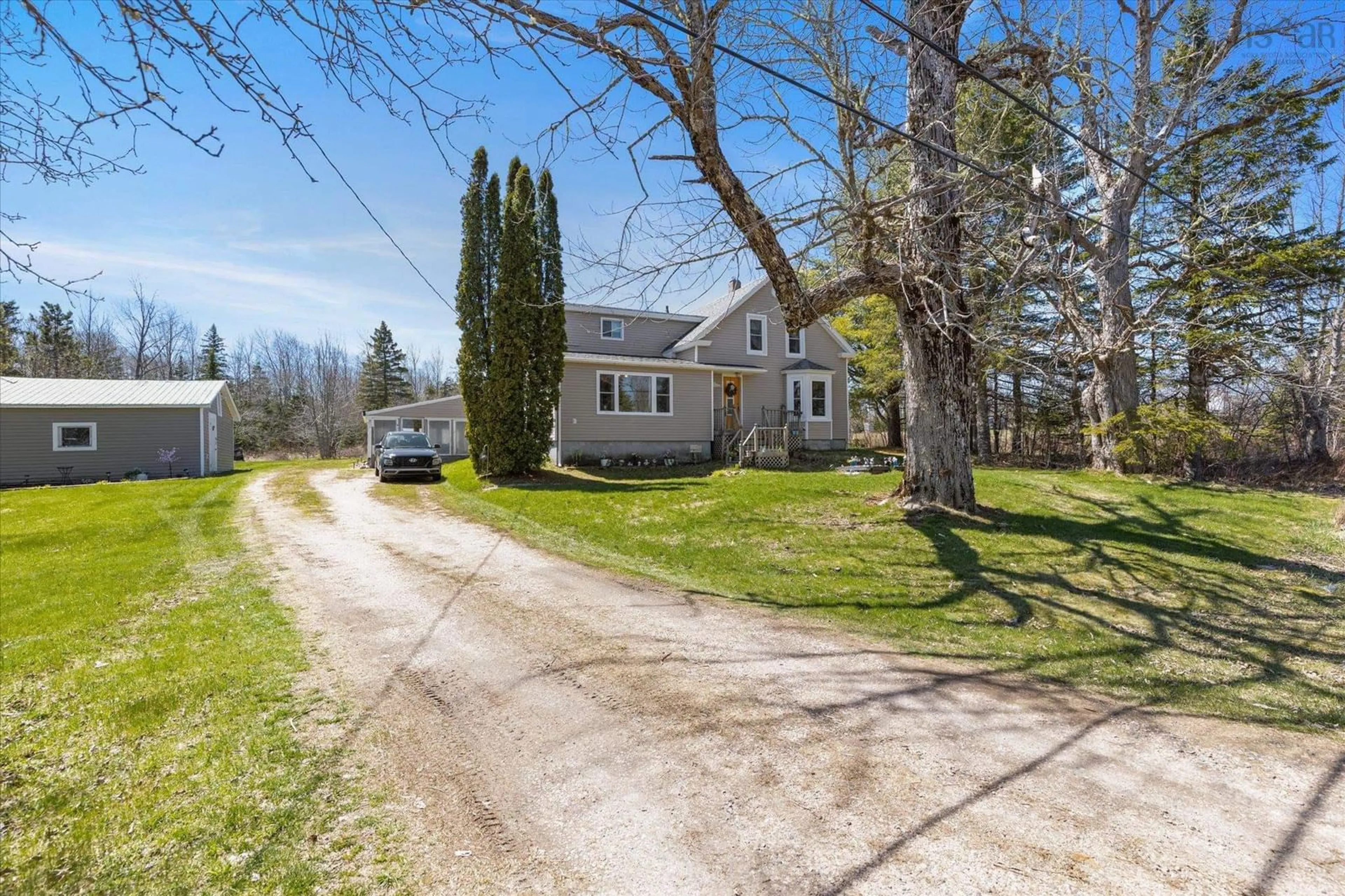 A pic from outside/outdoor area/front of a property/back of a property/a pic from drone, street for 797 Highway 10, Springfield Nova Scotia B0R 1H0