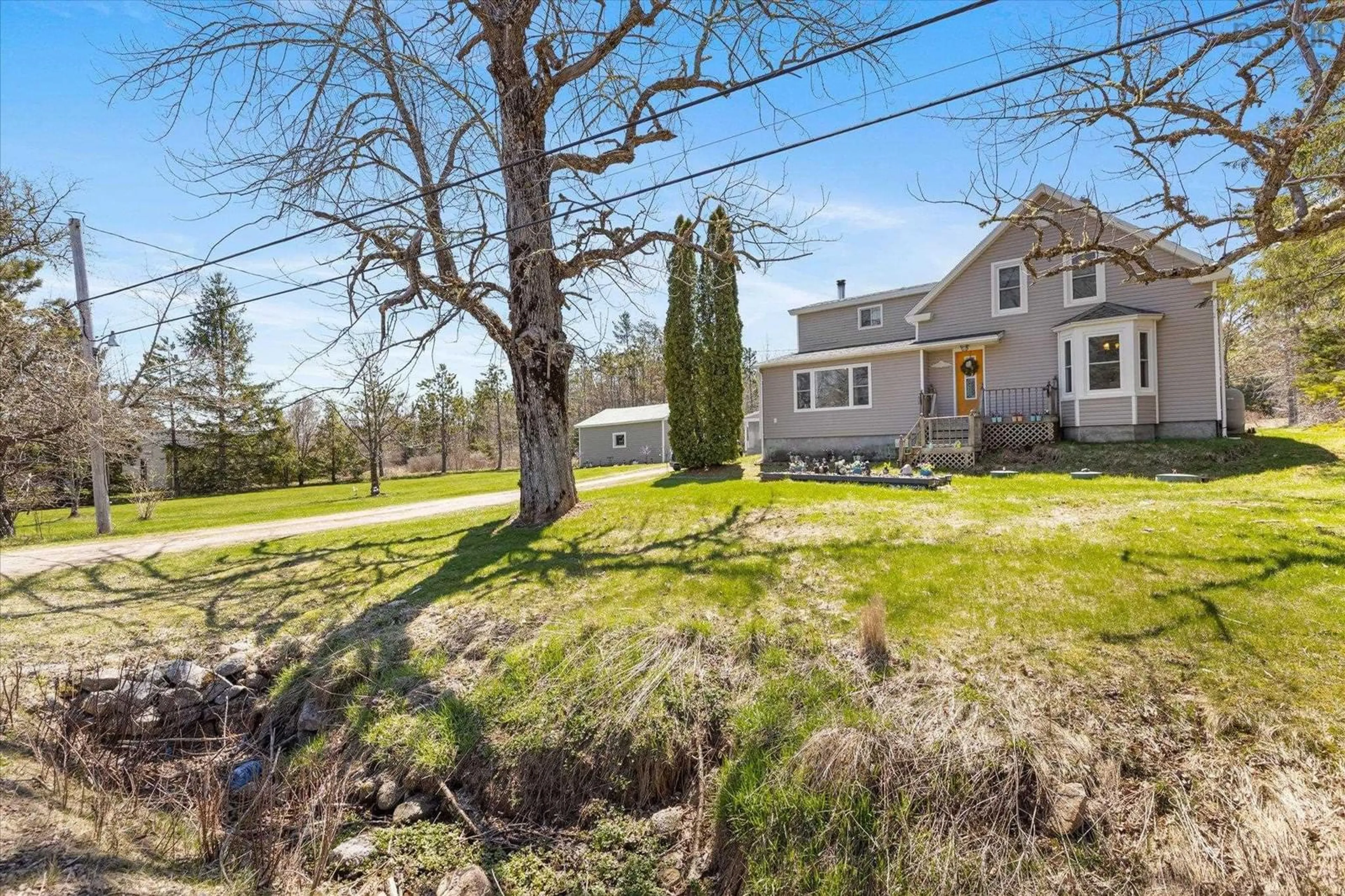 A pic from outside/outdoor area/front of a property/back of a property/a pic from drone, street for 797 Highway 10, Springfield Nova Scotia B0R 1H0