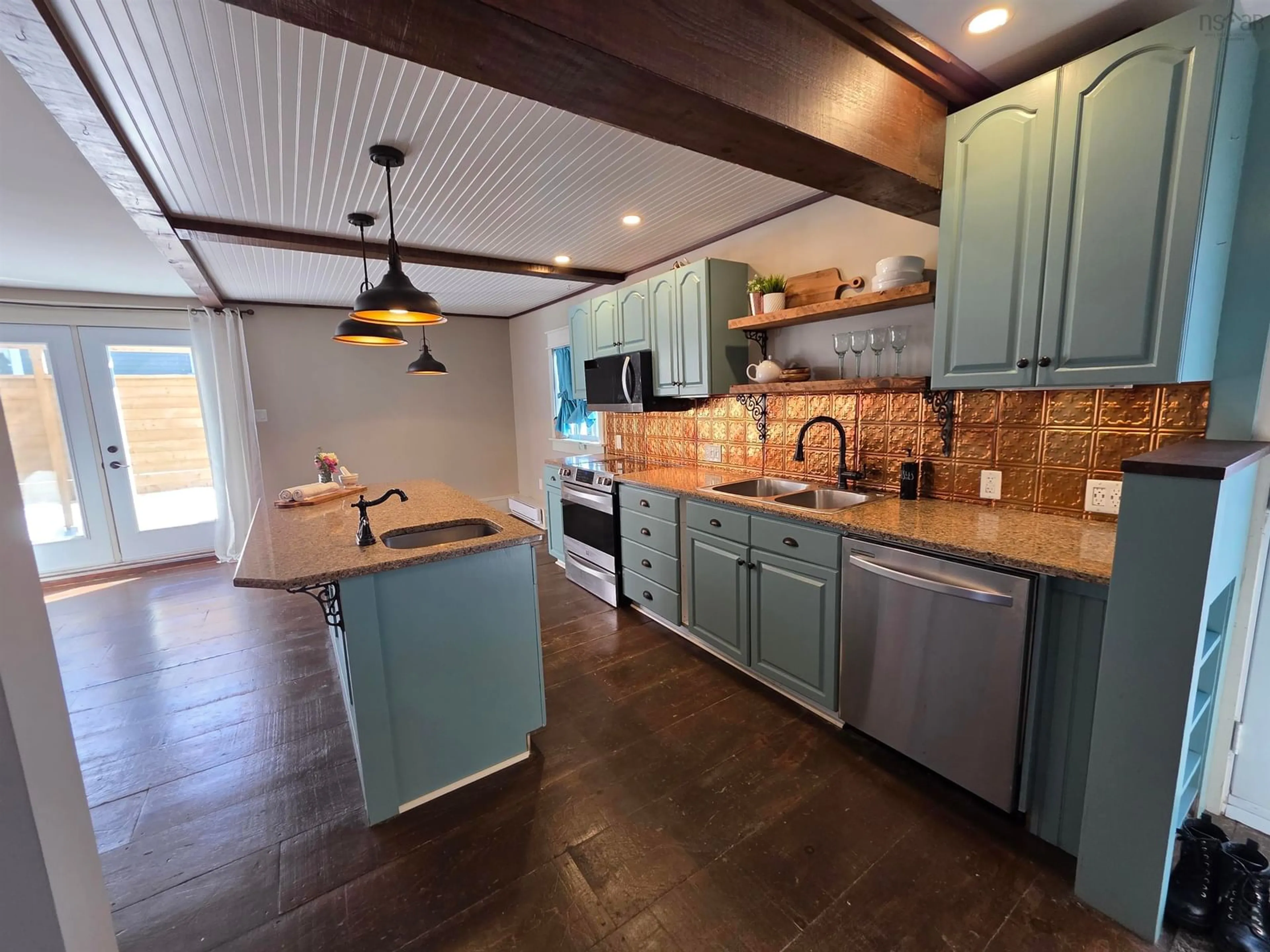 Open concept kitchen, ceramic/tile floor for 123 Mount Edward Rd, Dartmouth Nova Scotia B2W 3L1