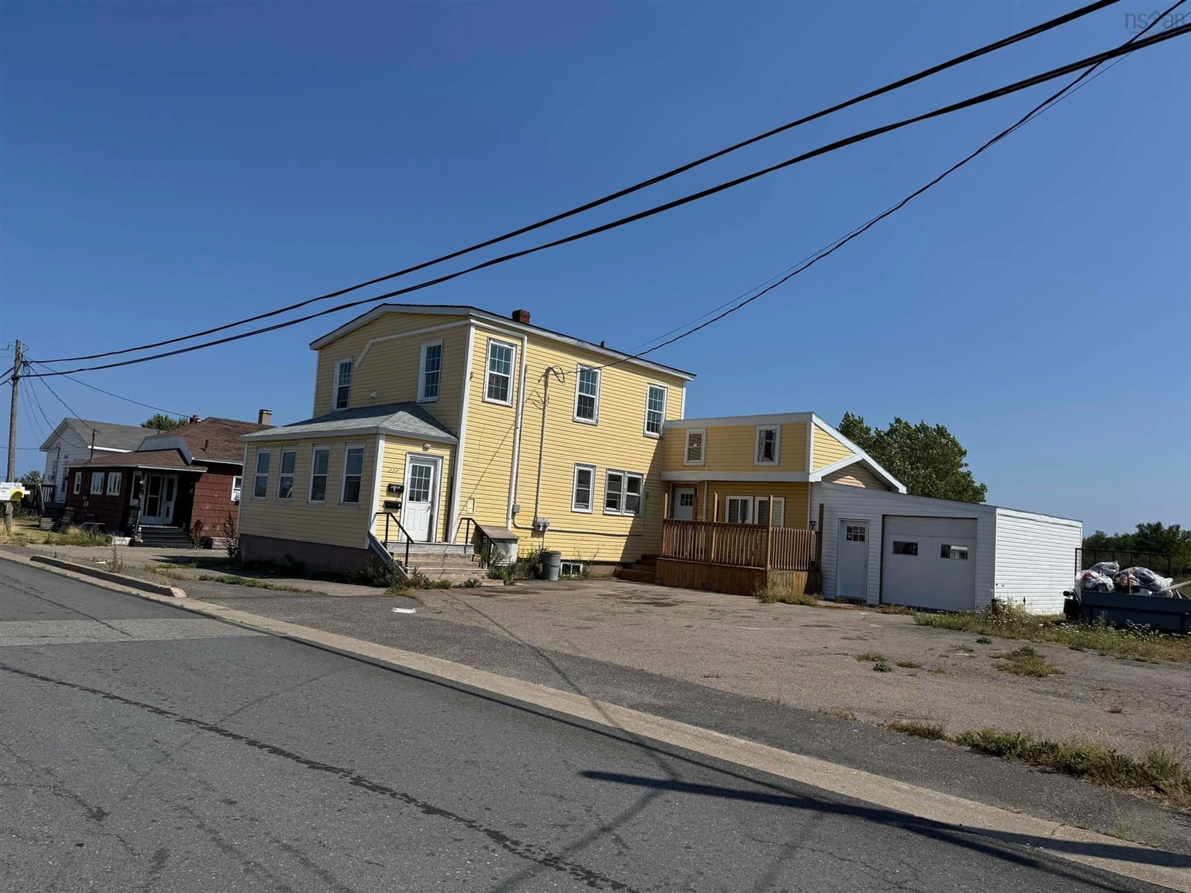 A pic from outside/outdoor area/front of a property/back of a property/a pic from drone, street for 334 Atlantic St, Sydney Mines Nova Scotia B1V 1X1